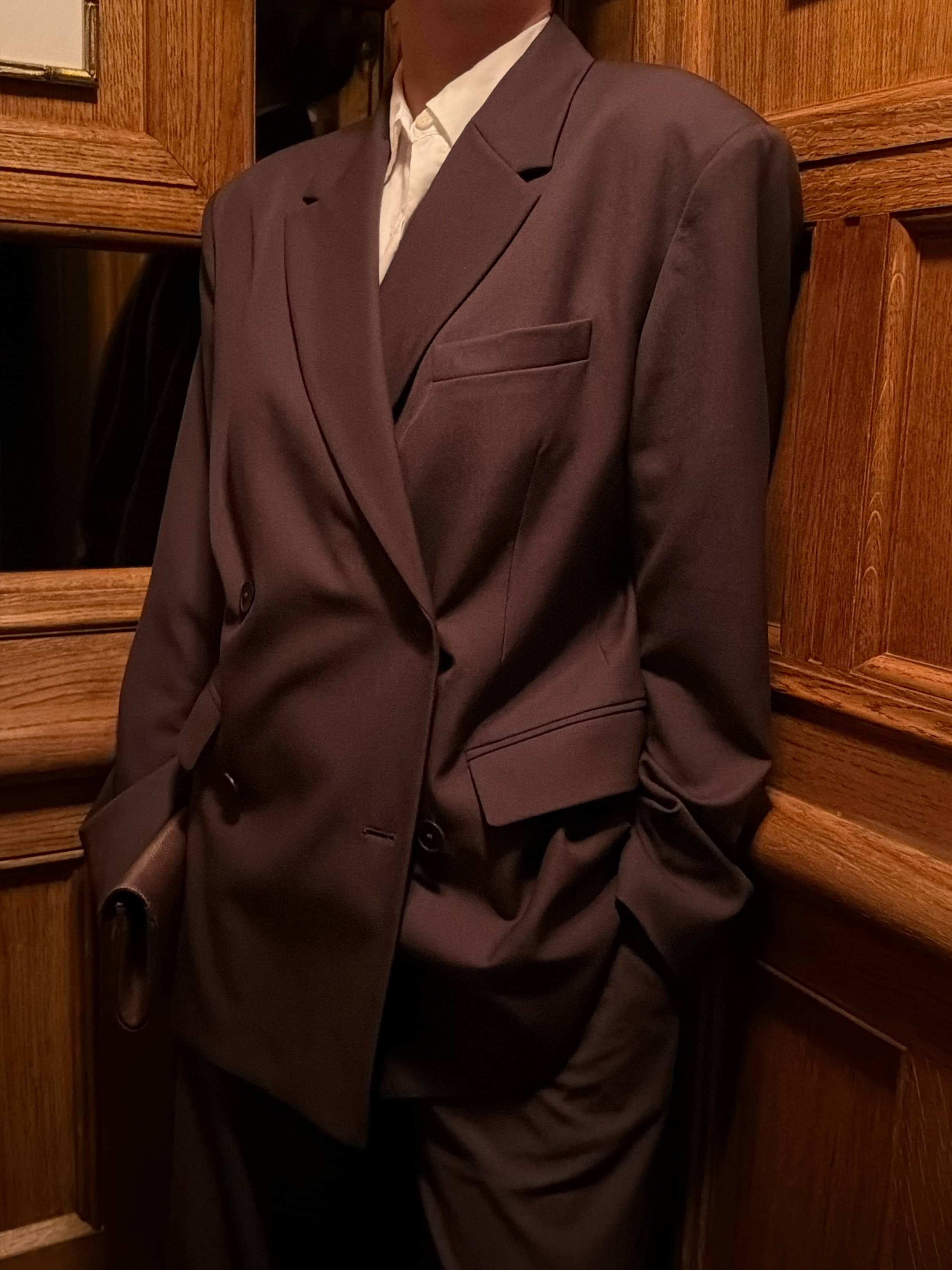 ESSENTIALS セットアップ M ブラウン Essential Blazer Brown - Brown | Djerf Avenue