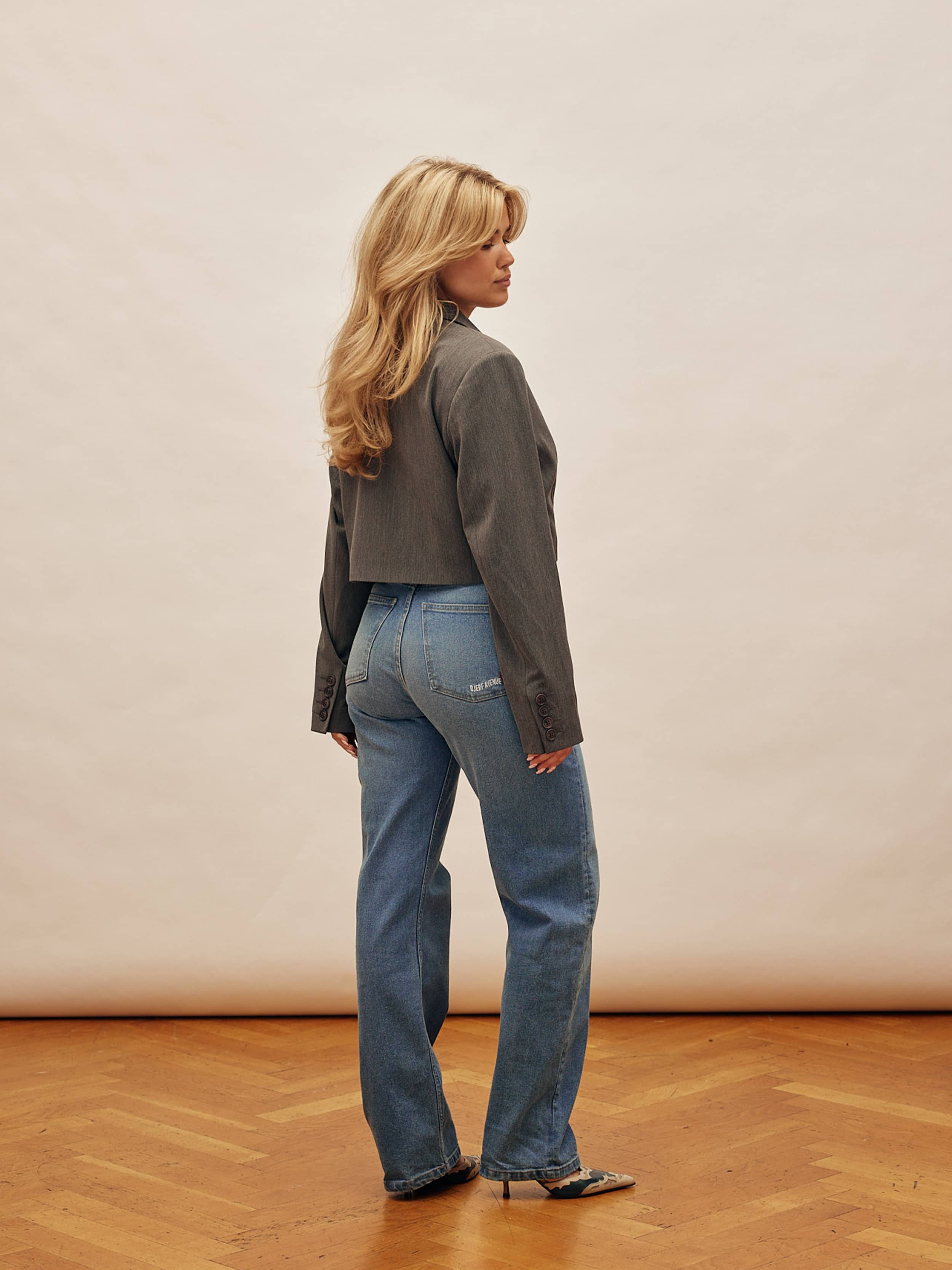 Straight Jeans Mid Blue - Mid blue | Djerf Avenue