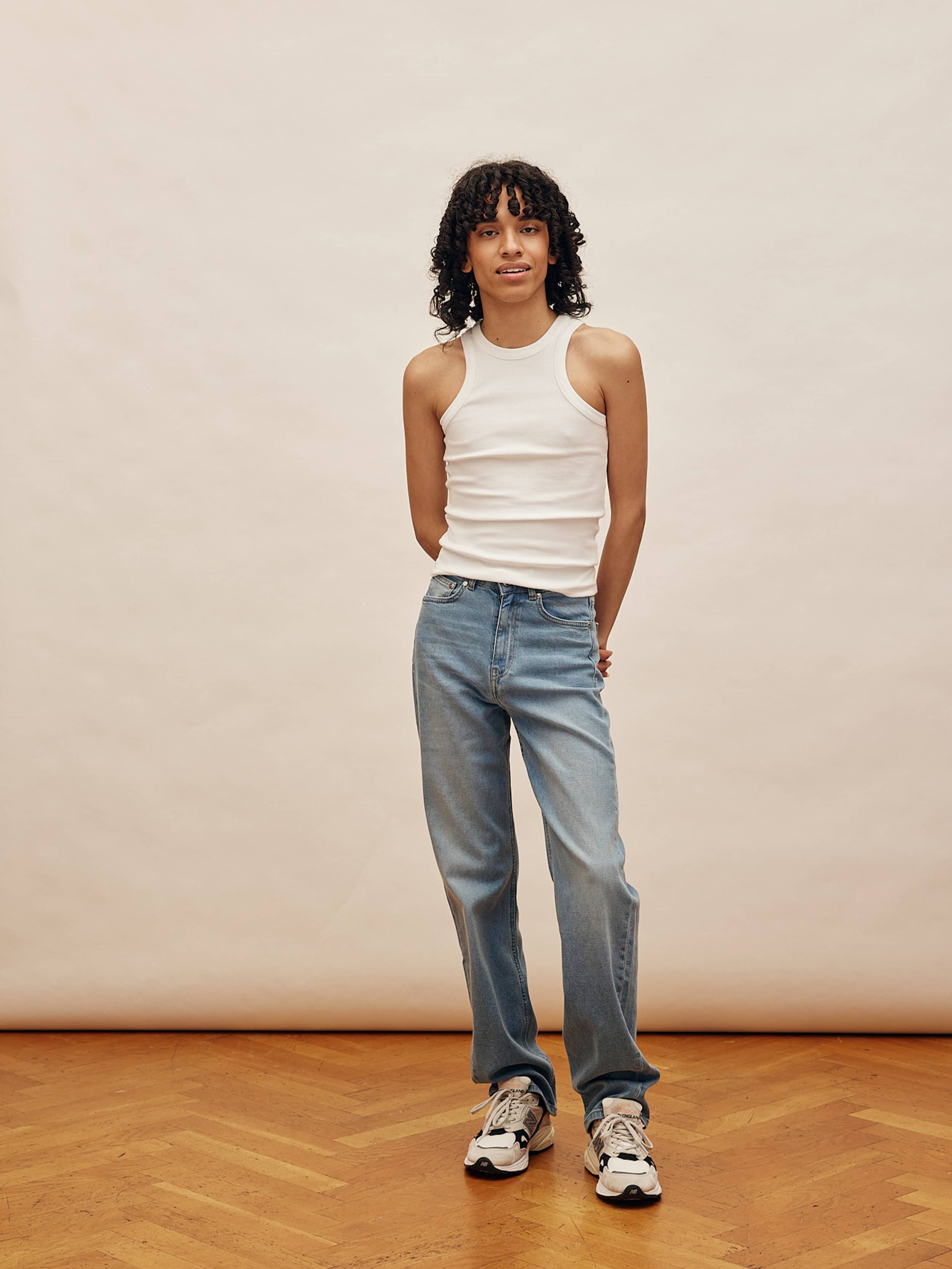 Straight Jeans Mid Blue - Mid blue | Djerf Avenue