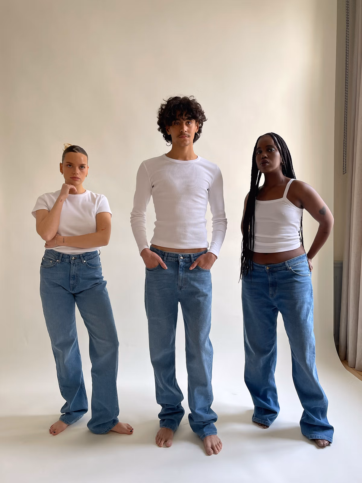 Straight Jeans Mid Blue