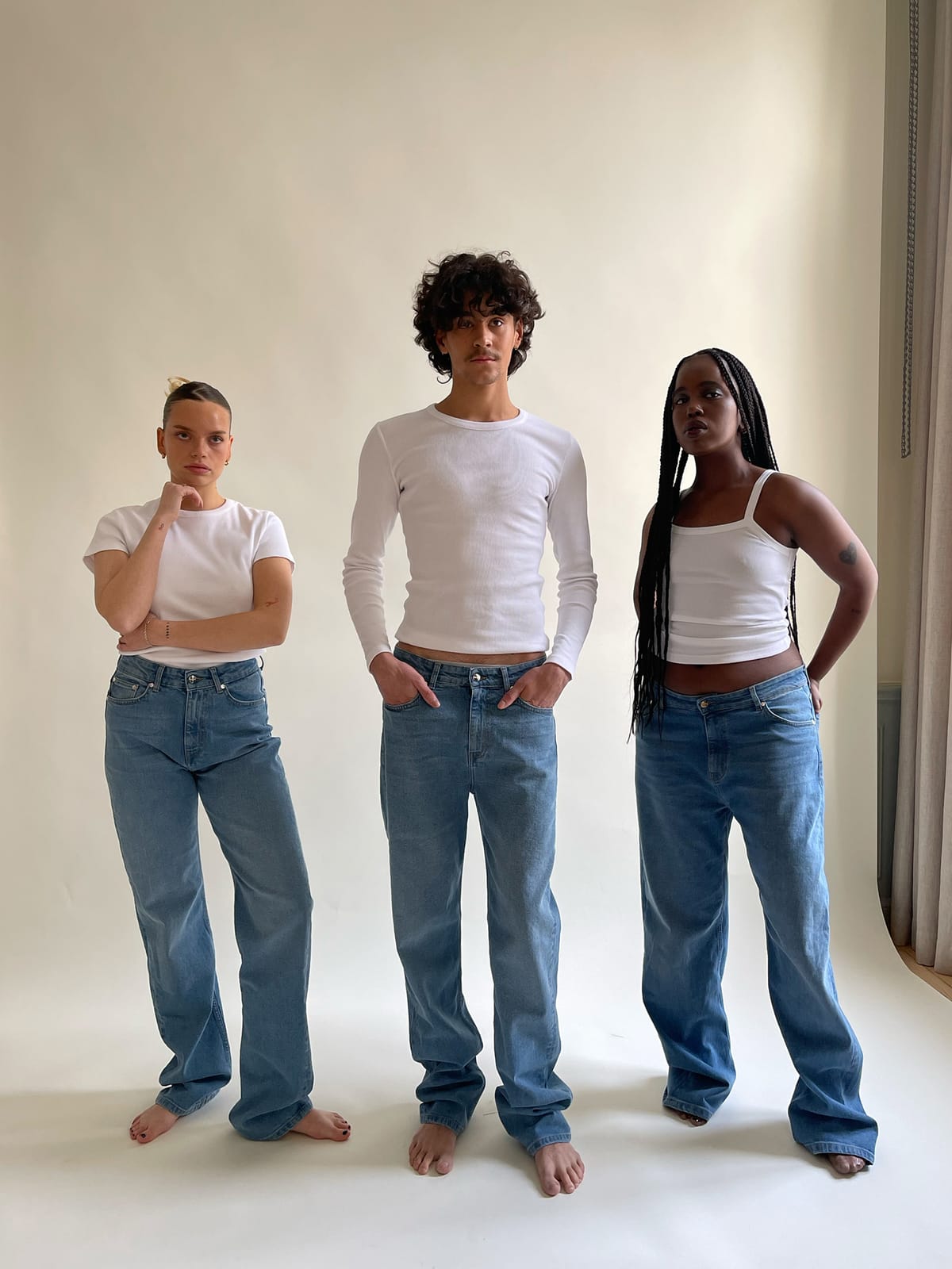 Straight Jeans Mid Blue