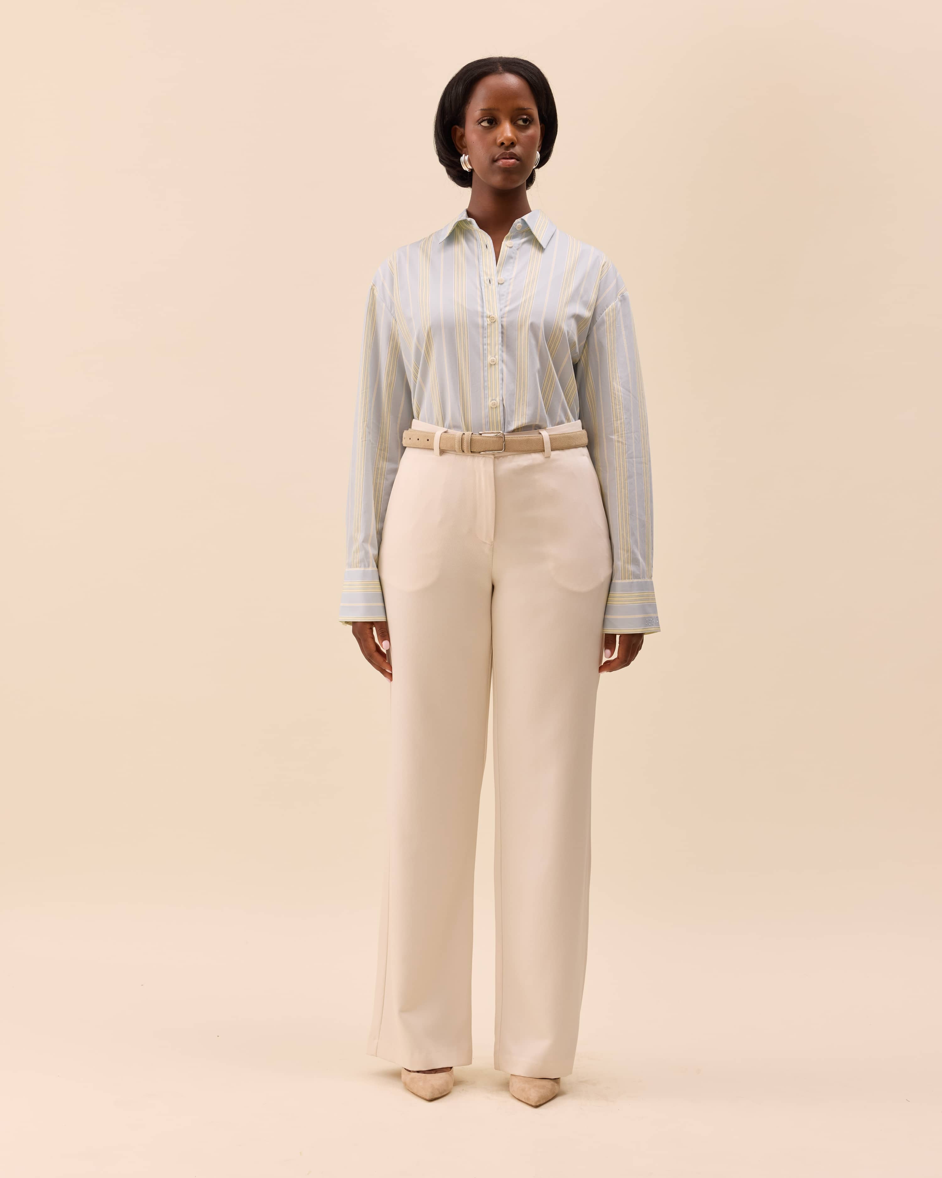 Poplin Classic Shirt Slushy Stripe - Slushy Stripe | Djerf Avenue