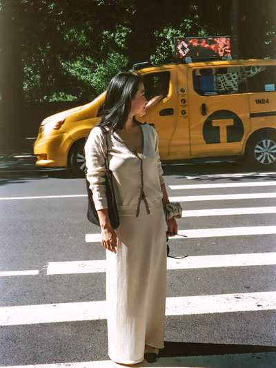 Contrast Midi Skirt Ivory