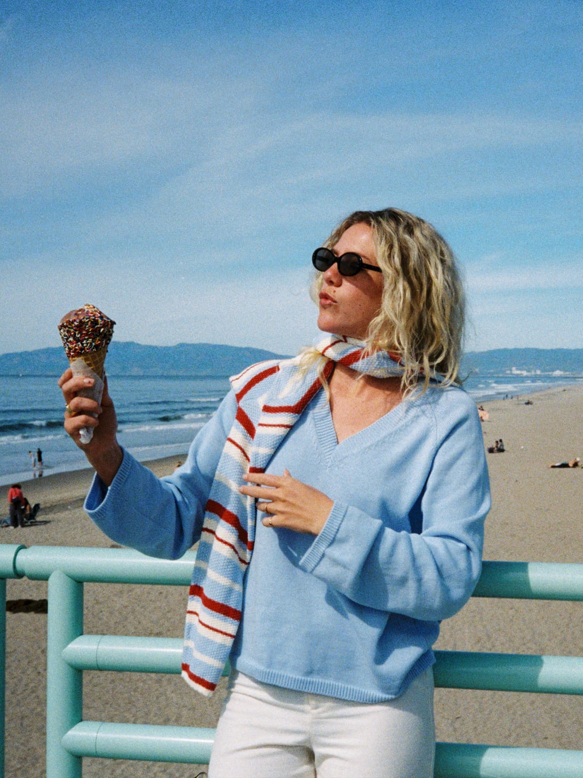 V-neck Sweater Light Blue