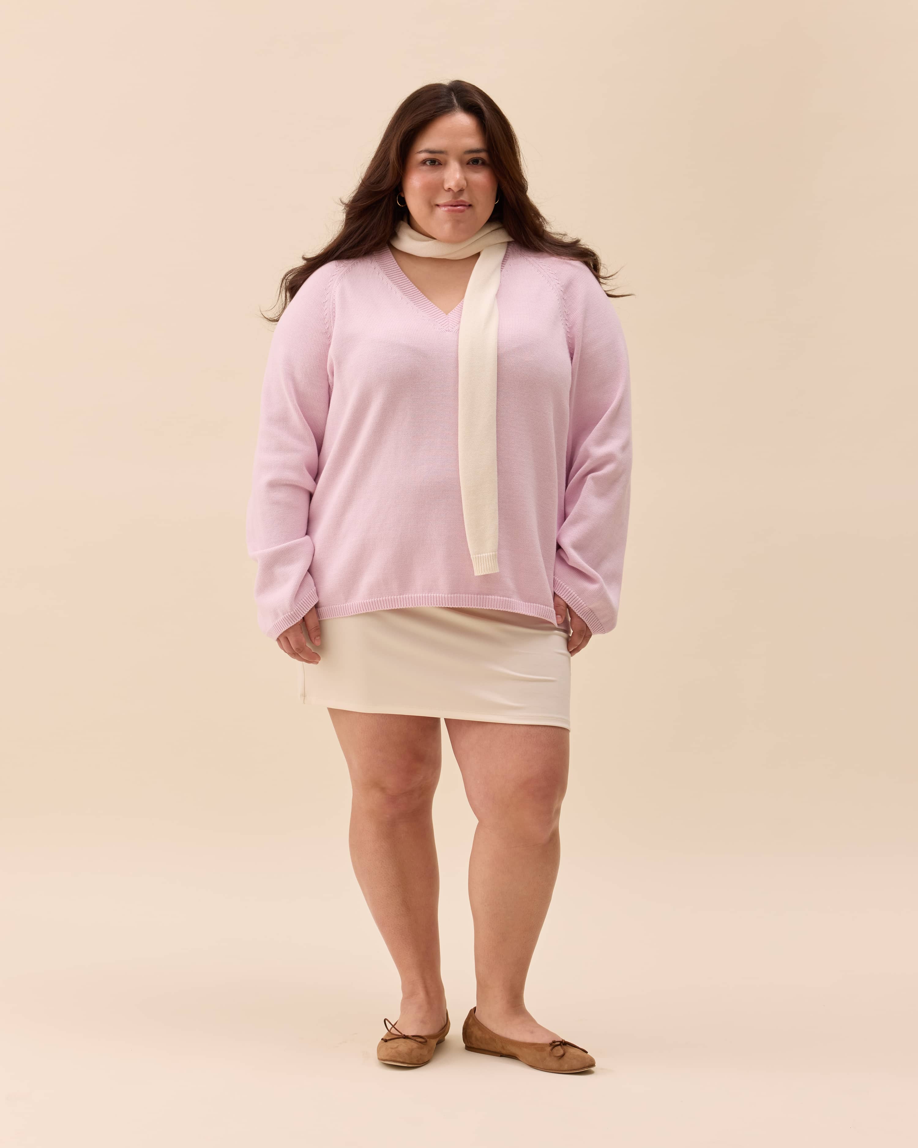 V-neck Sweater Lilac - Lilac | Djerf Avenue