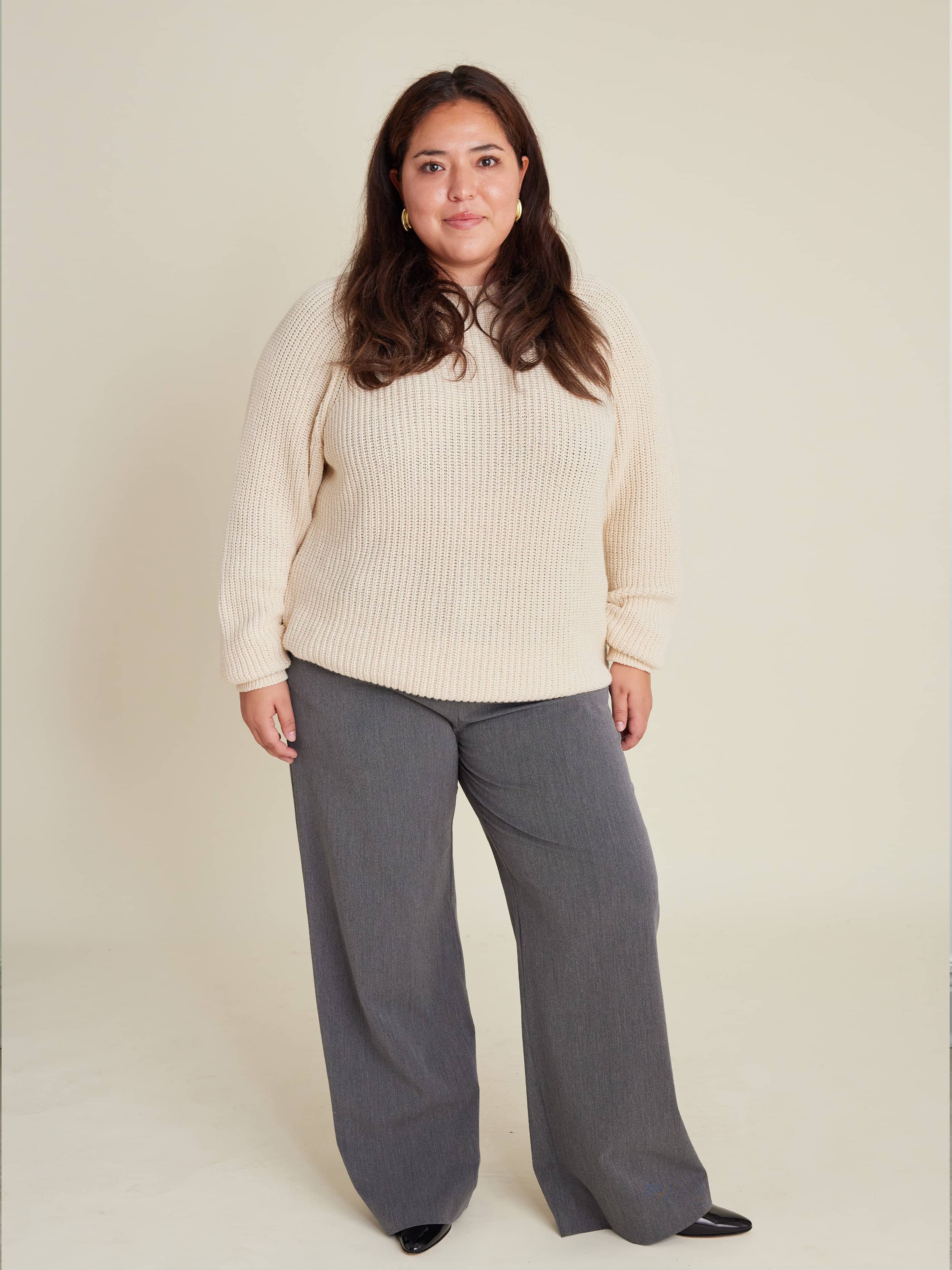 Chunky Raglan Roundneck Off White - Off White | Djerf Avenue