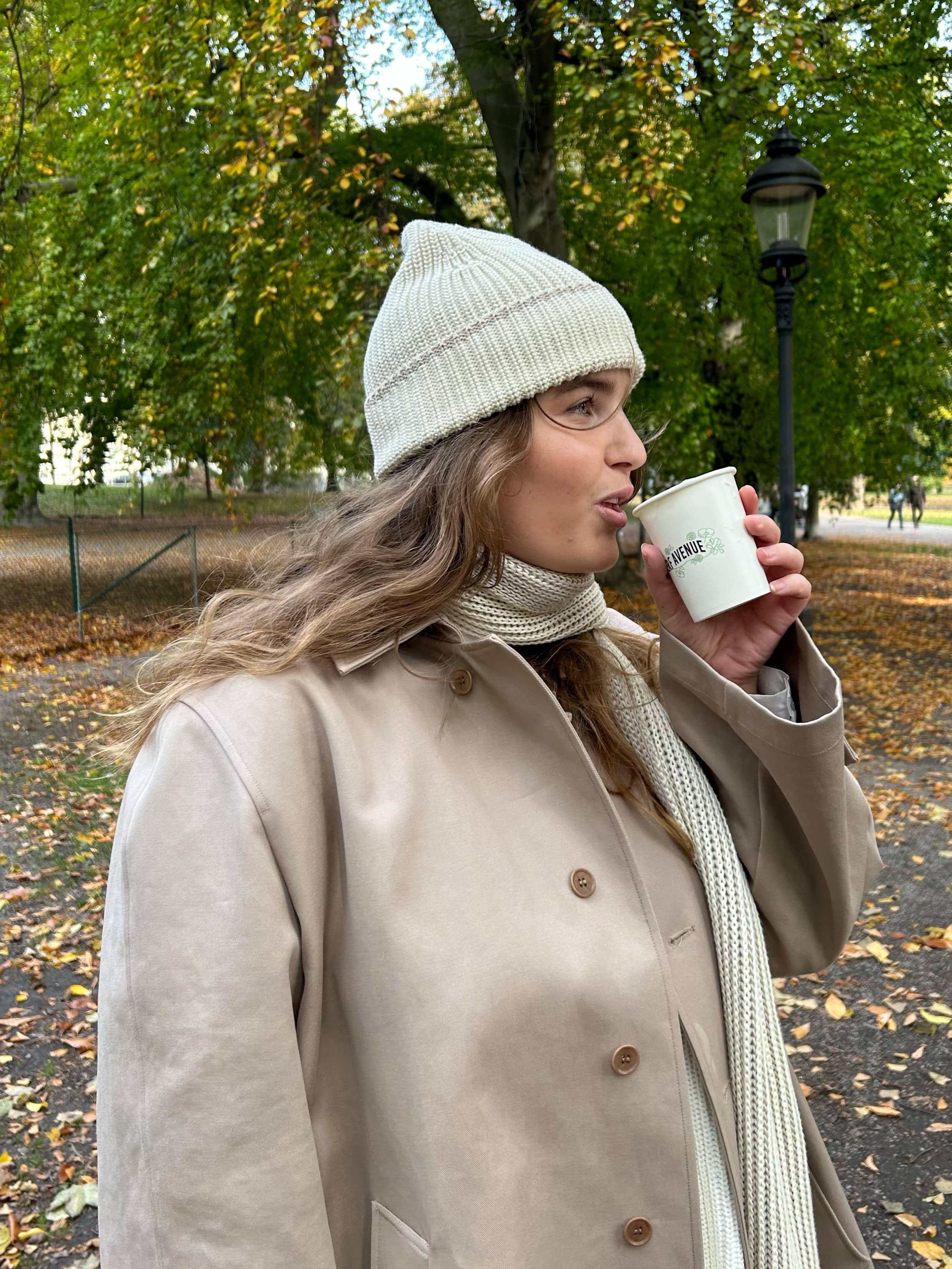 Knitted Beanie Creamy Oat - Creamy oat | Djerf Avenue