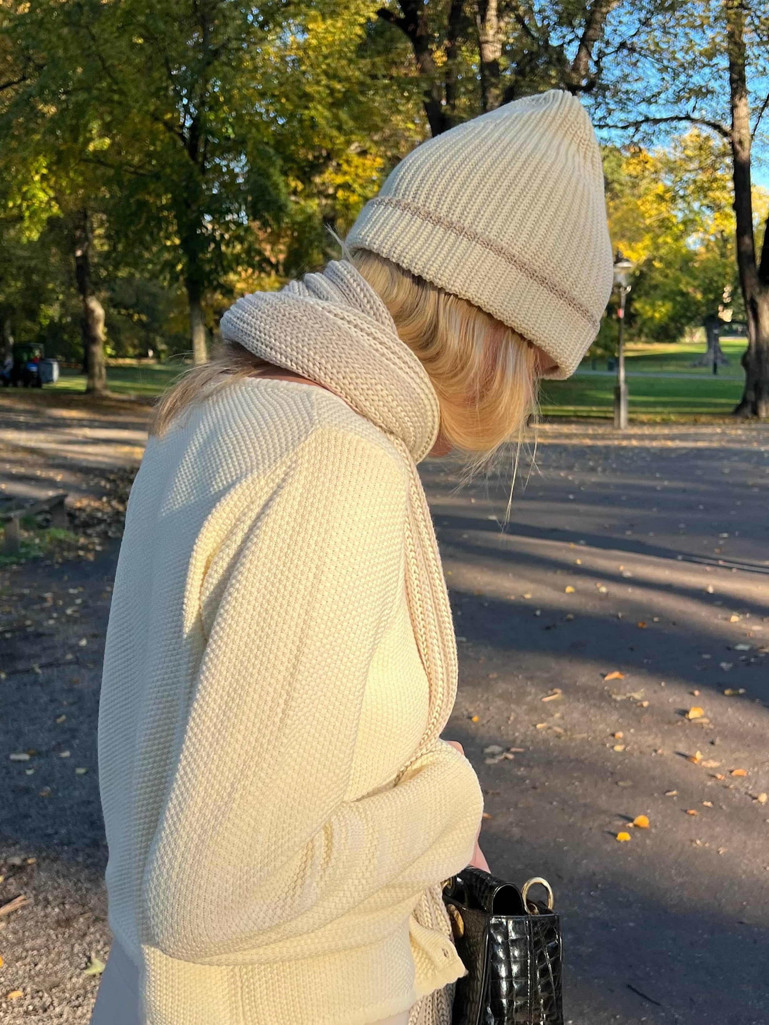 Knitted Beanie Creamy Oat - Creamy oat | Djerf Avenue