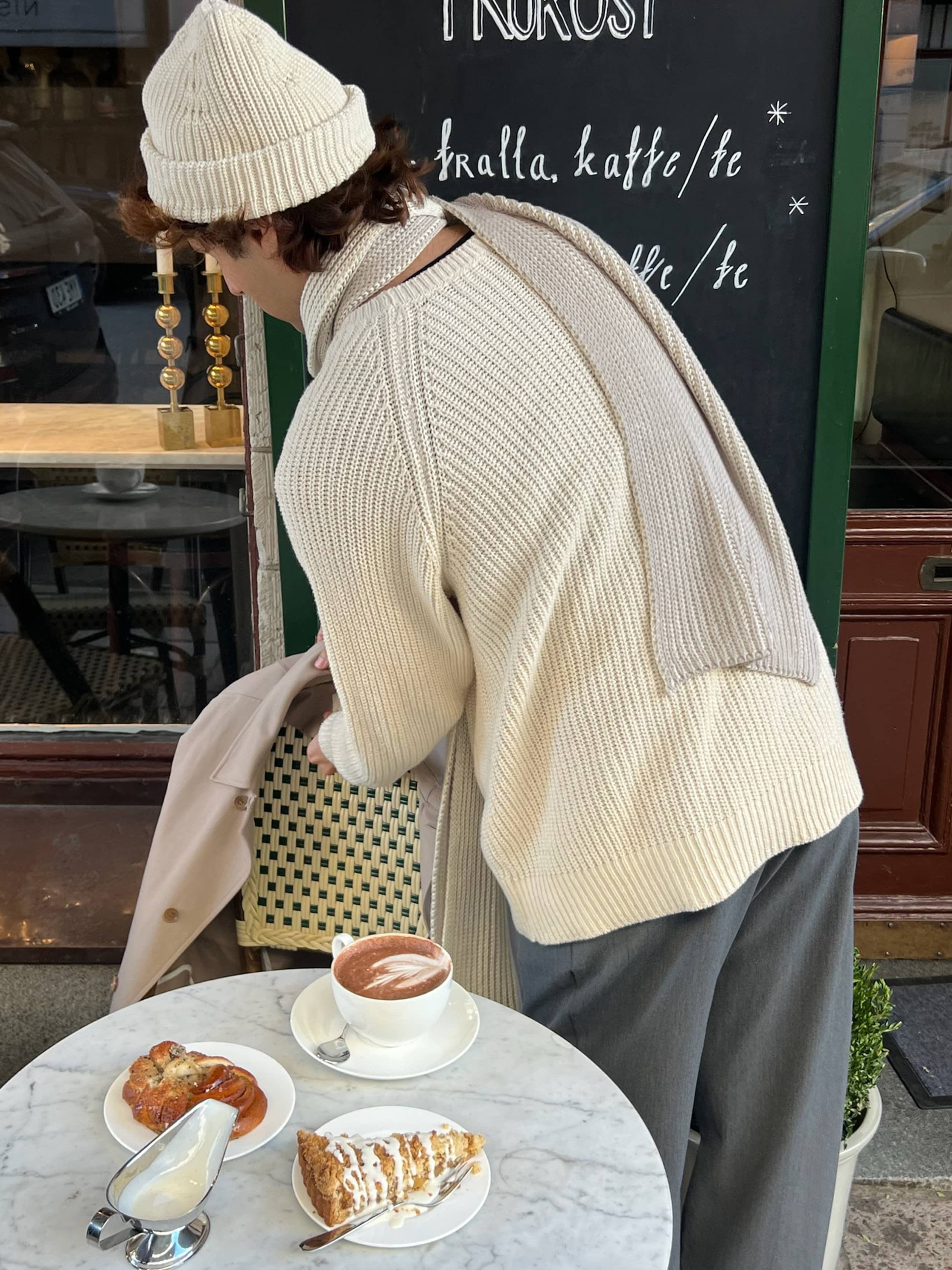 mainstory Beanie Oat M/L(新品未開封) Knitted Beanie Creamy Oat - Creamy oat | Djerf Avenue