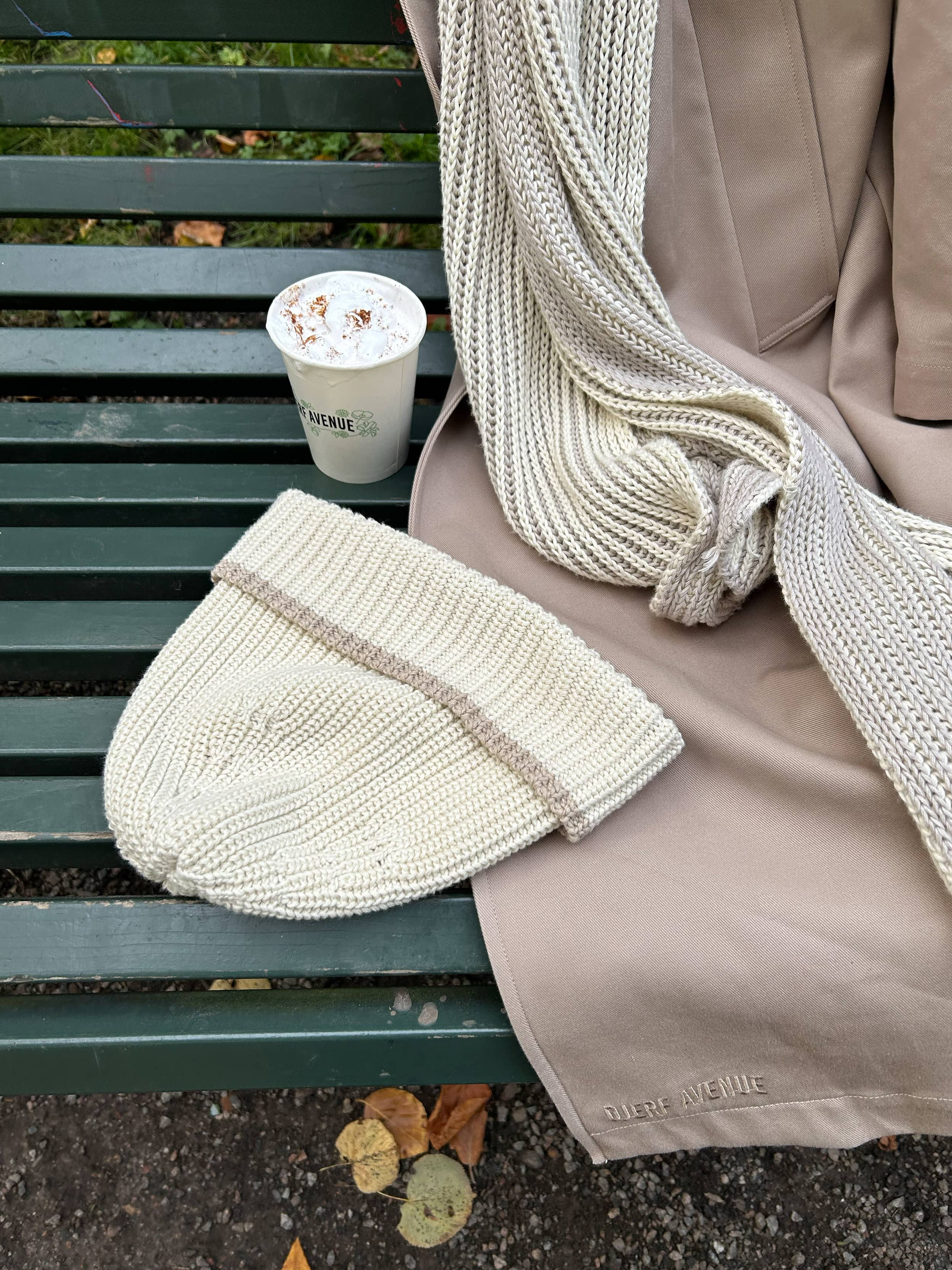 mainstory Beanie Oat M/L(新品未開封) Knitted Beanie Creamy Oat - Creamy oat | Djerf Avenue
