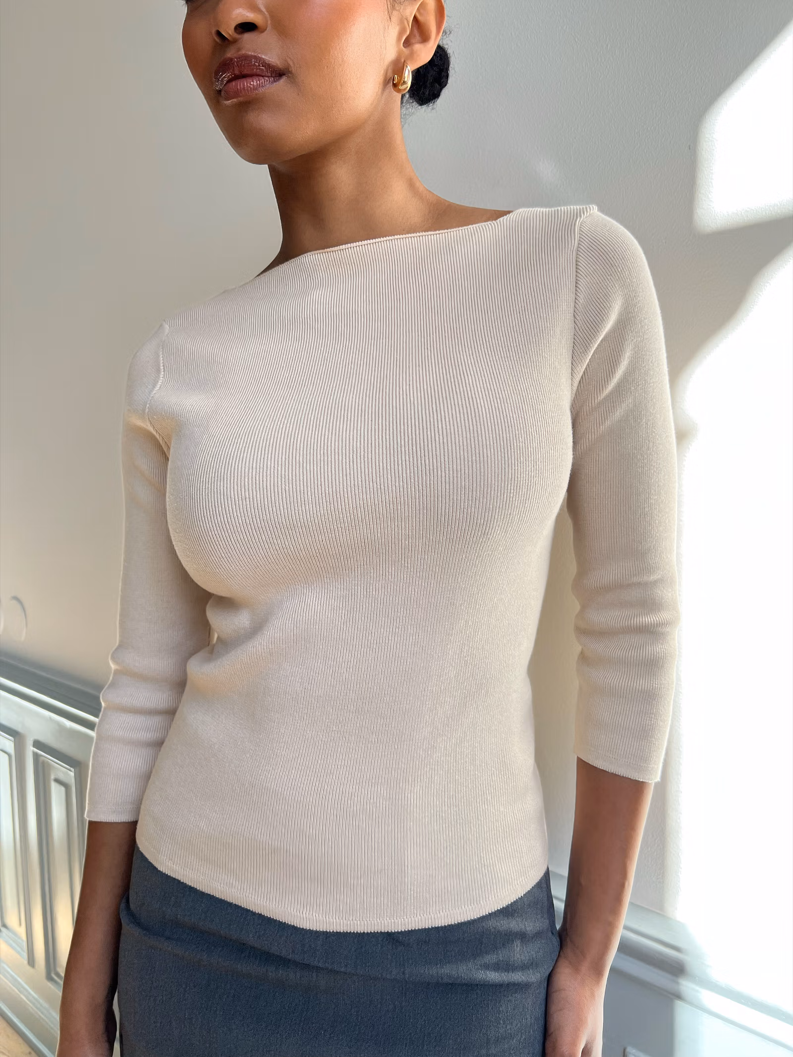 Everyday Bateau Top Sand