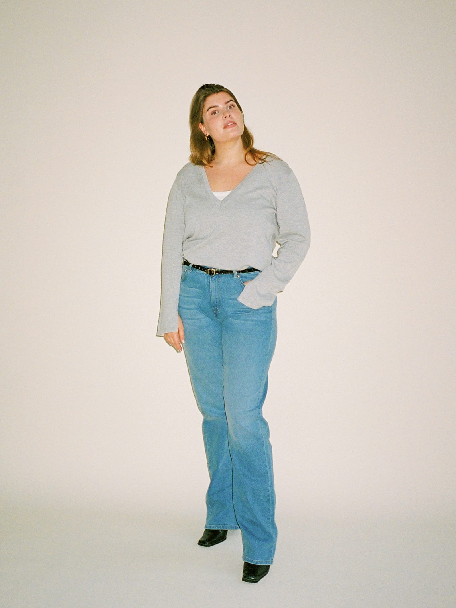 Straight Jeans Mid Blue - Tall
