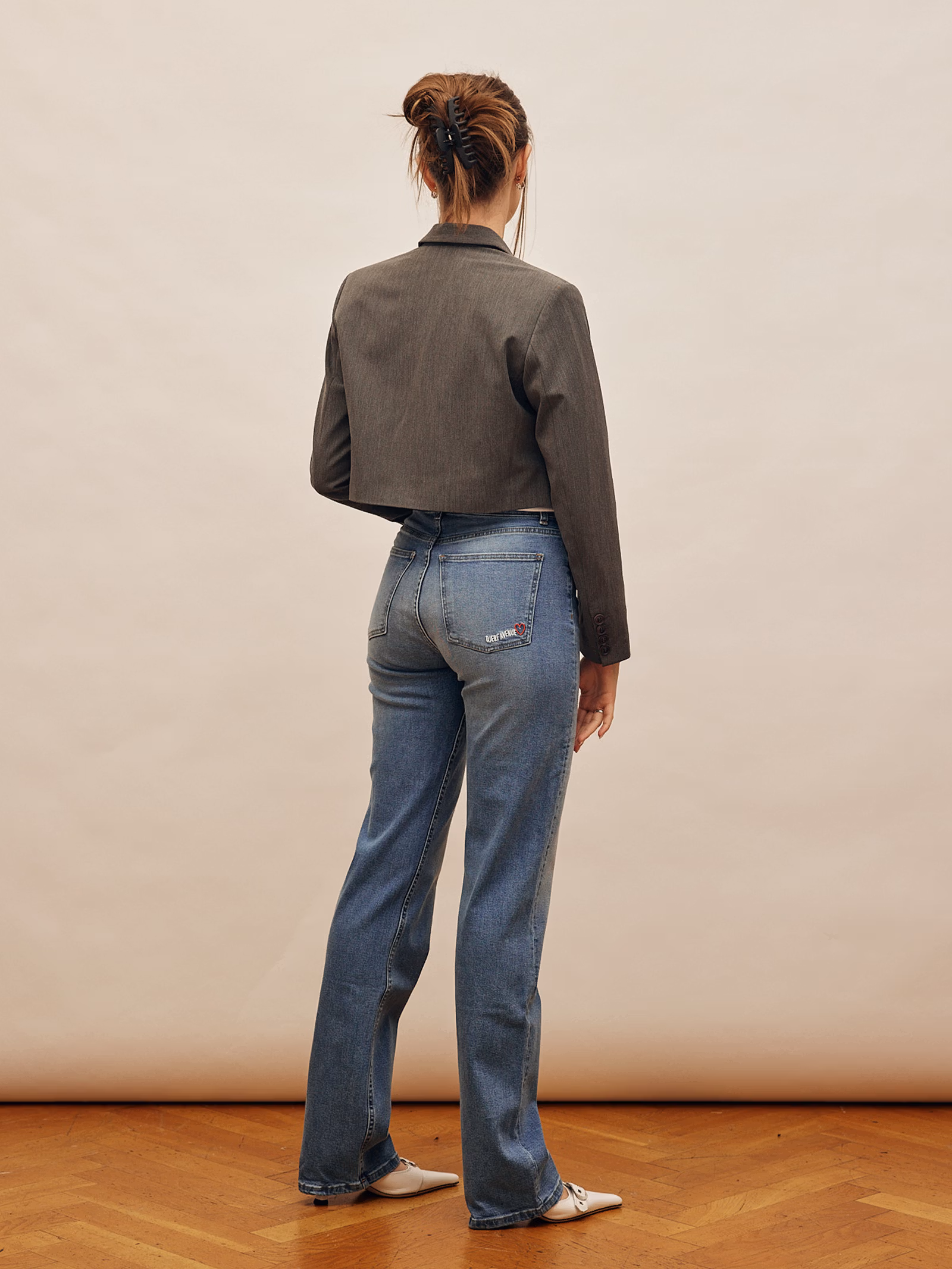 Straight Jeans Mid Blue - Tall