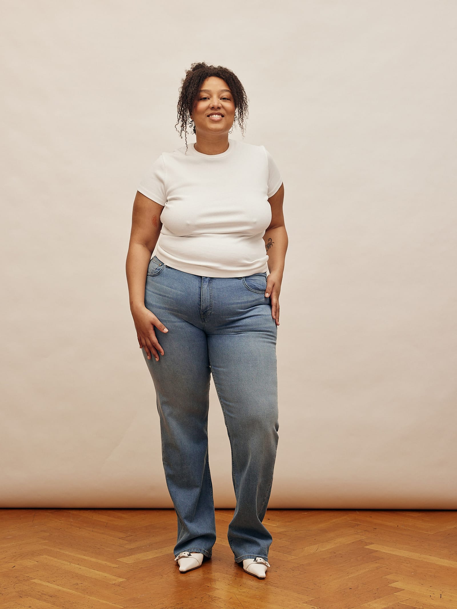 Straight Jeans Mid Blue - Tall