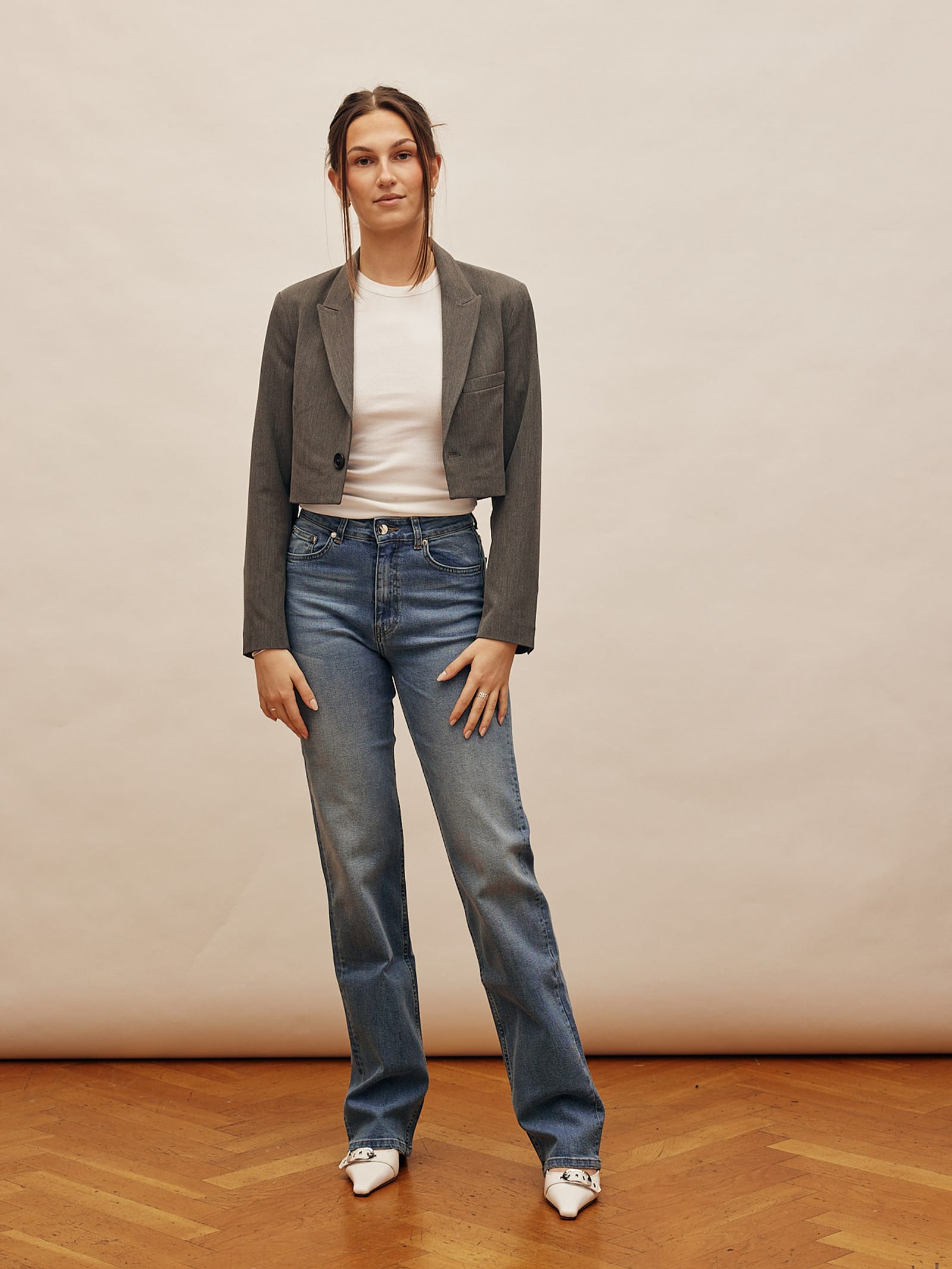 Straight Jeans Mid Blue - Tall