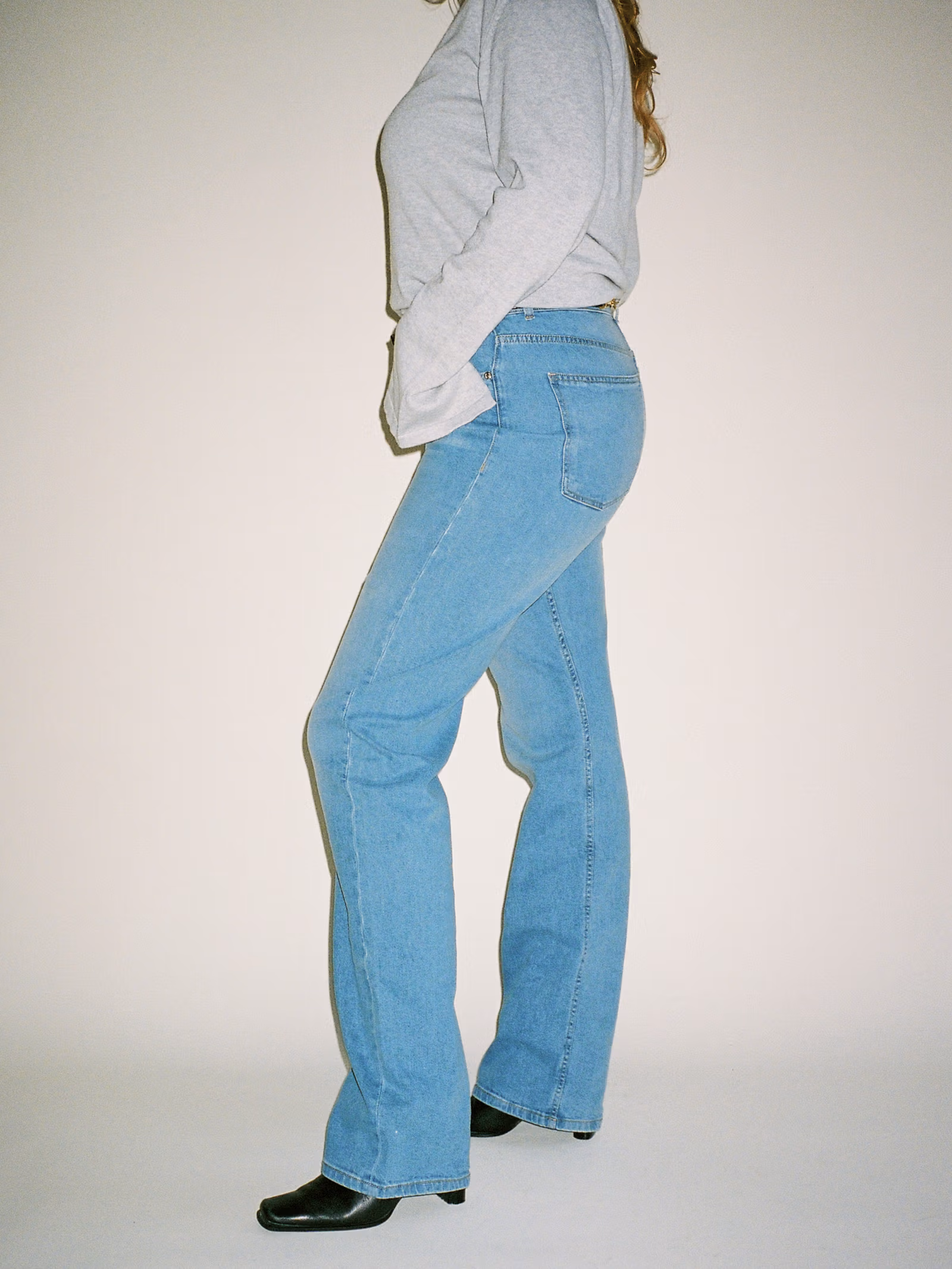 Straight Jeans Mid Blue - Tall