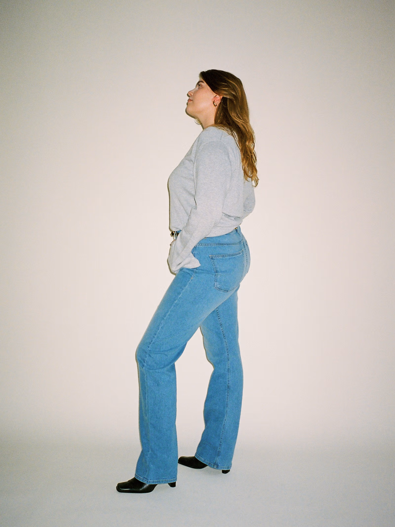 Straight Jeans Mid Blue - Tall