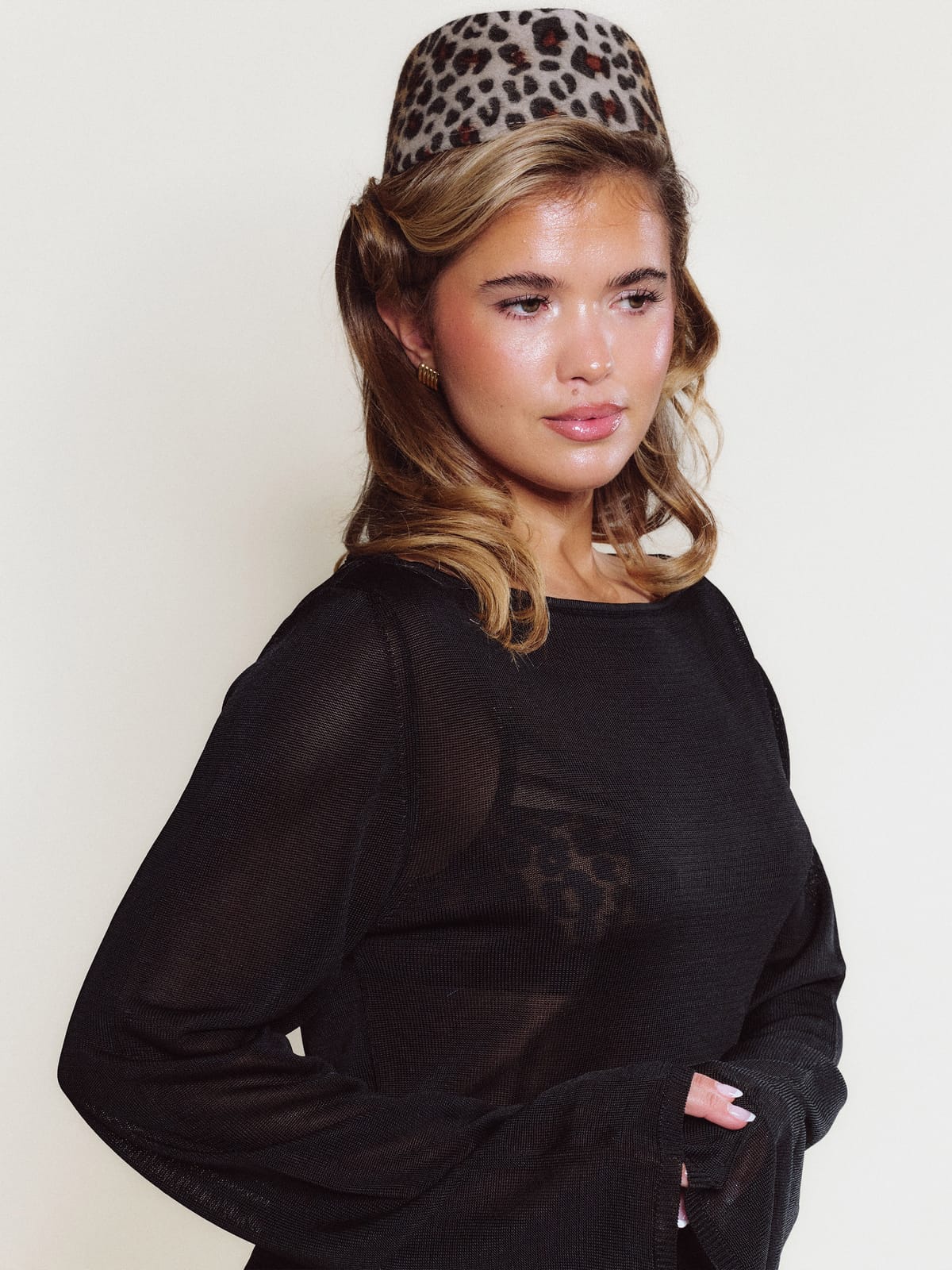 Bateau Long Sleeve Top Black