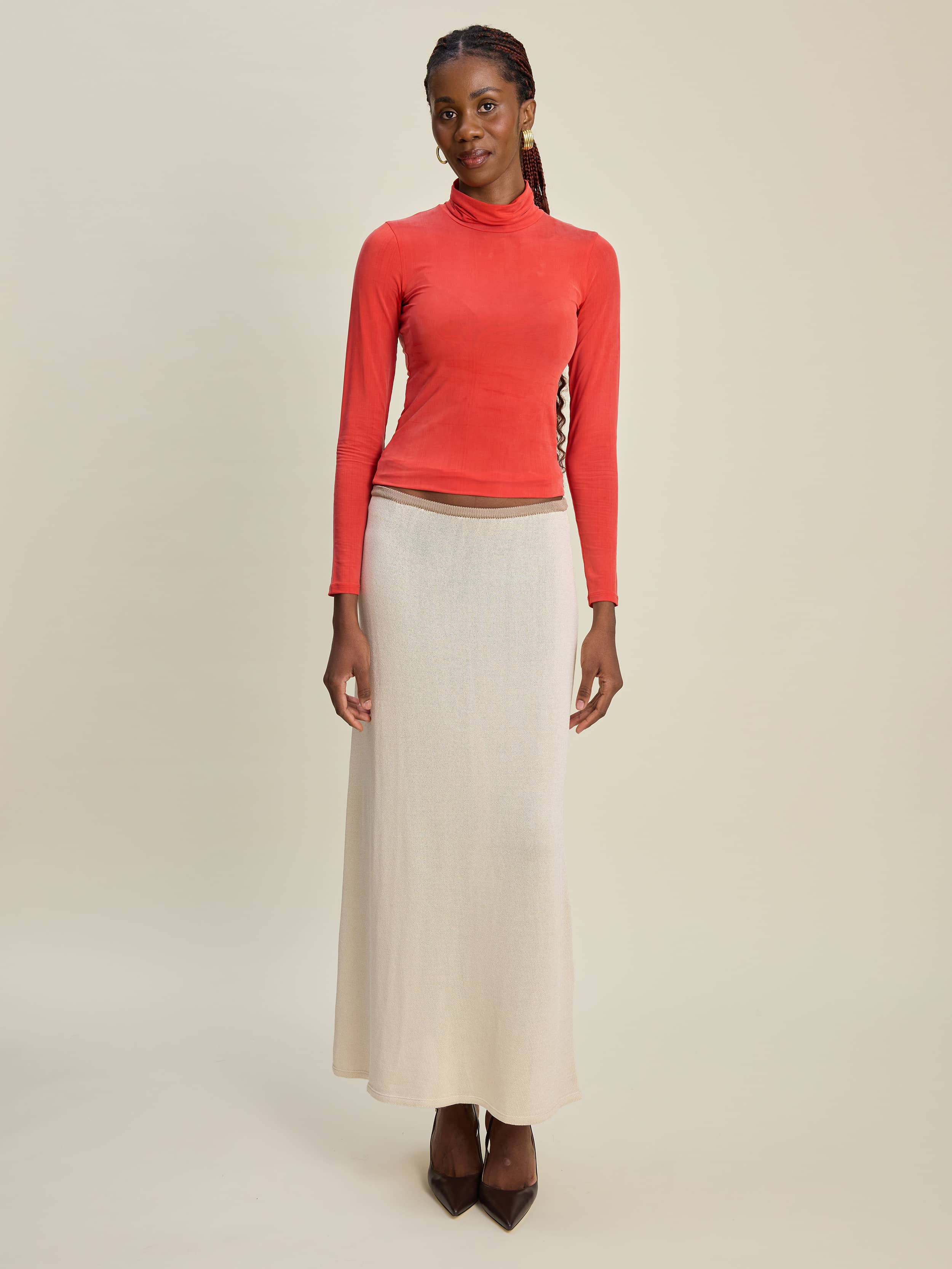Occasion Turtleneck Top Red - Red | Djerf Avenue