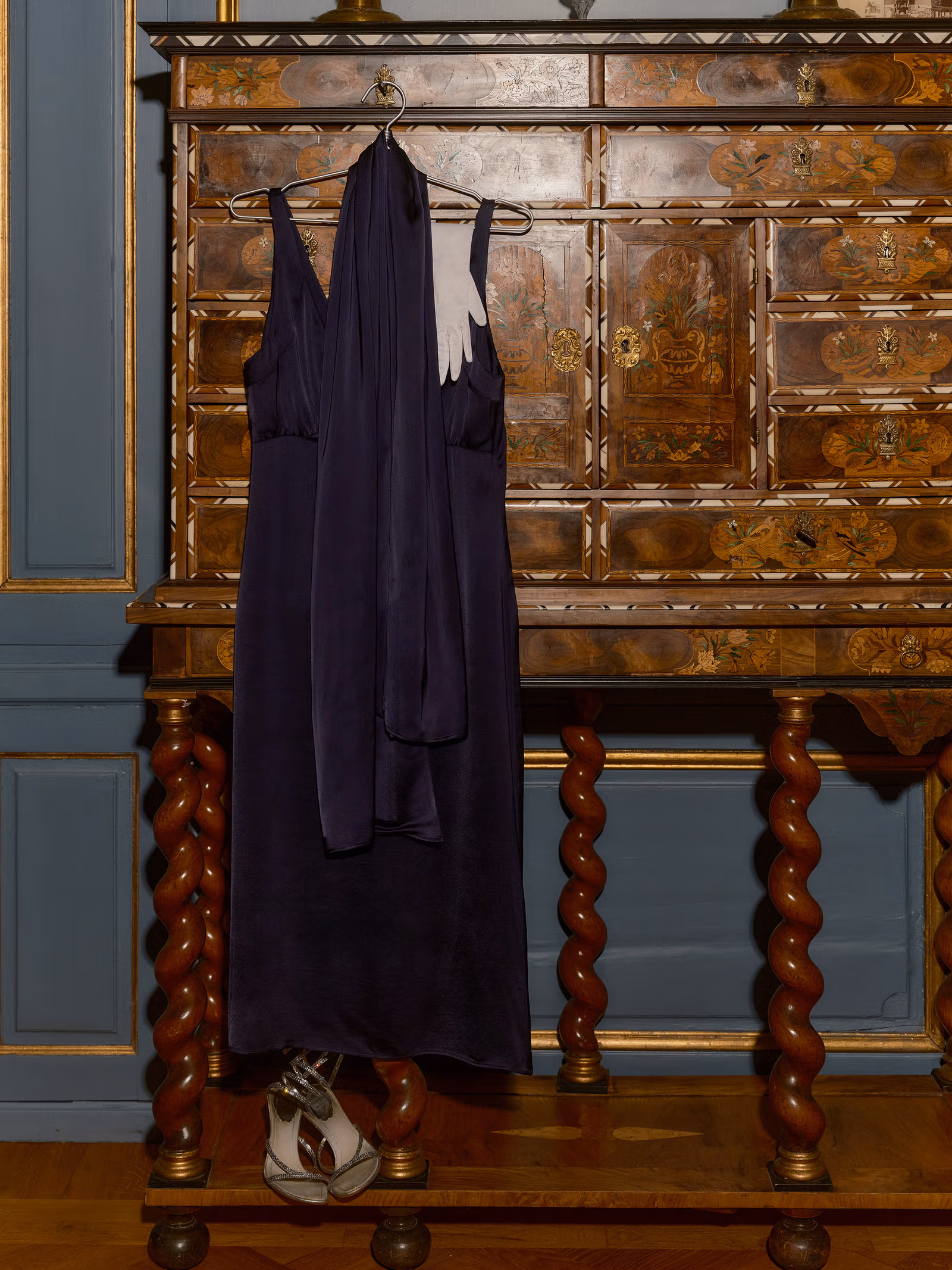 Evening Midi Dress Midnight Blue