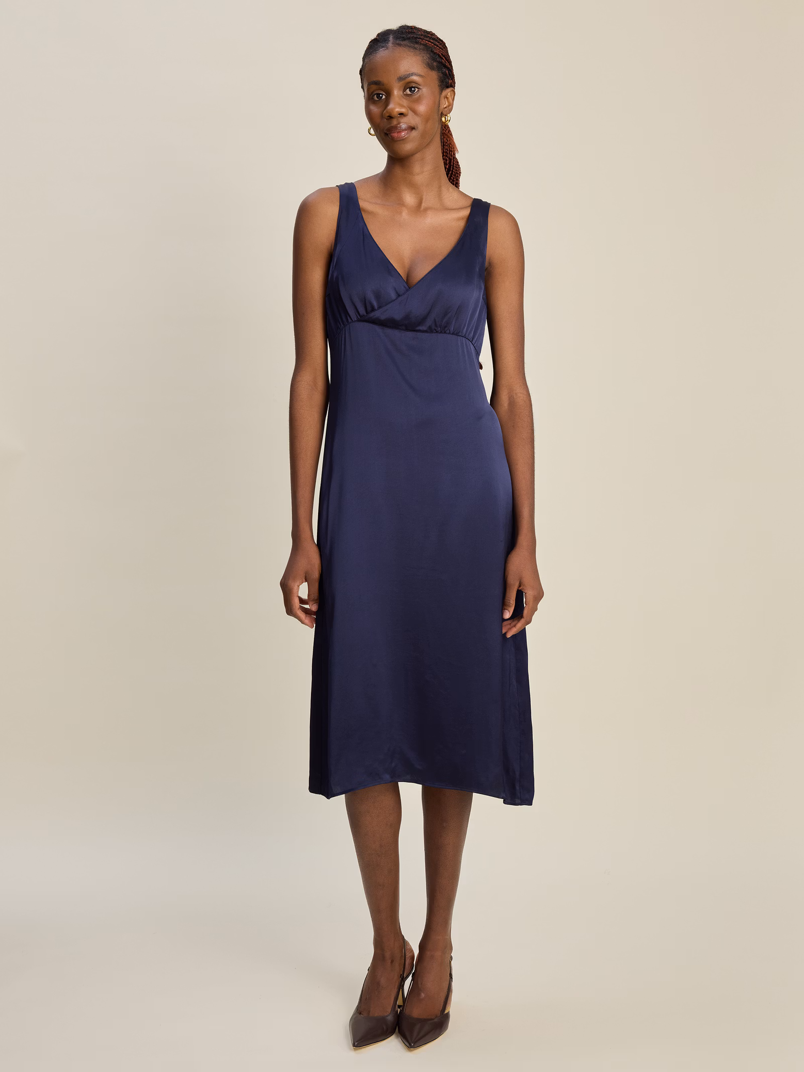 Evening Midi Dress Midnight Blue