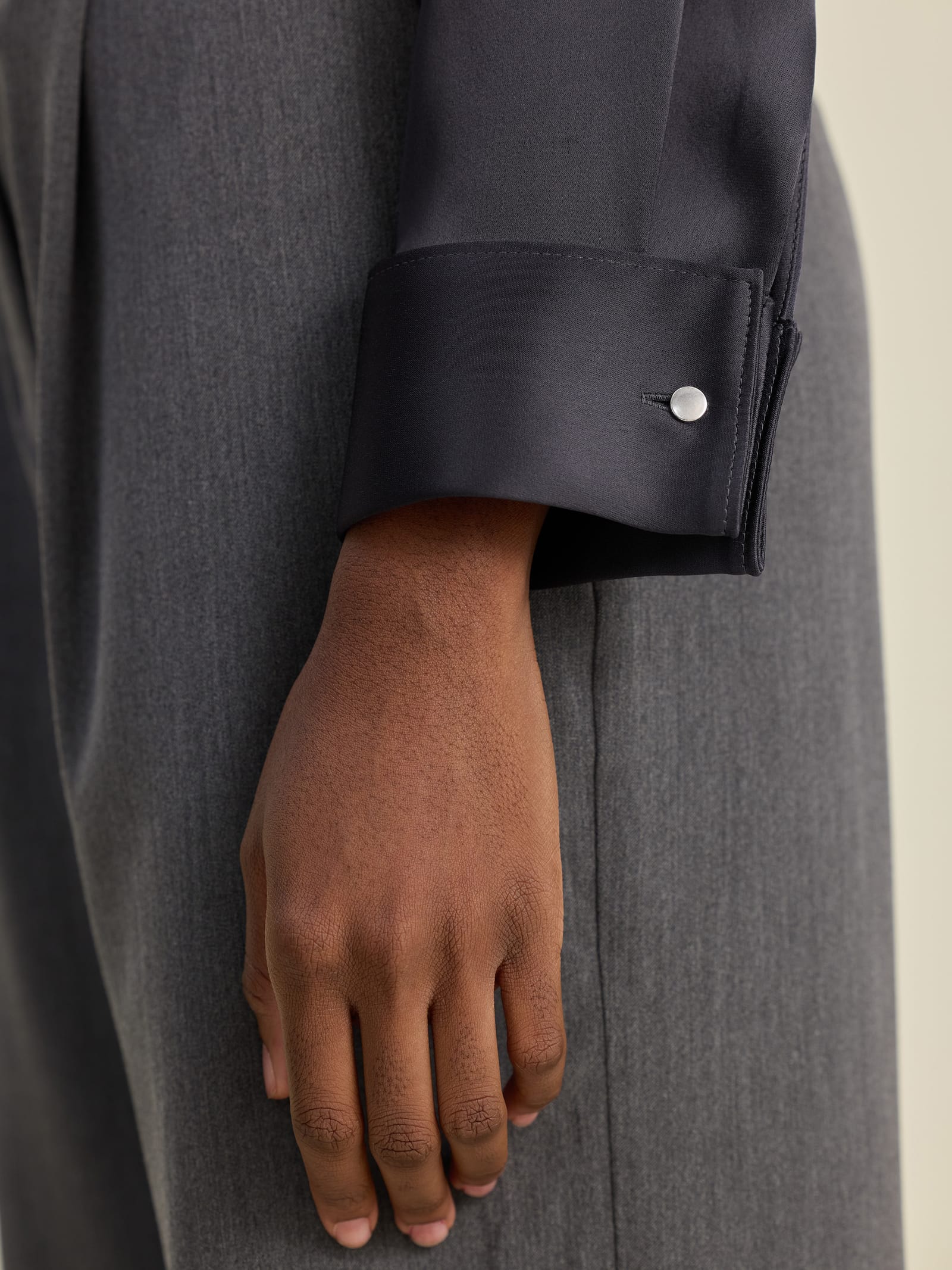 Satin Shirt Anthracite