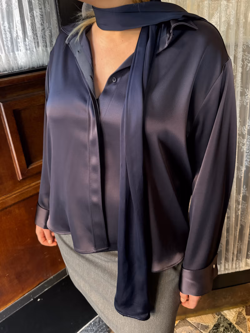 Satin Shirt Anthracite