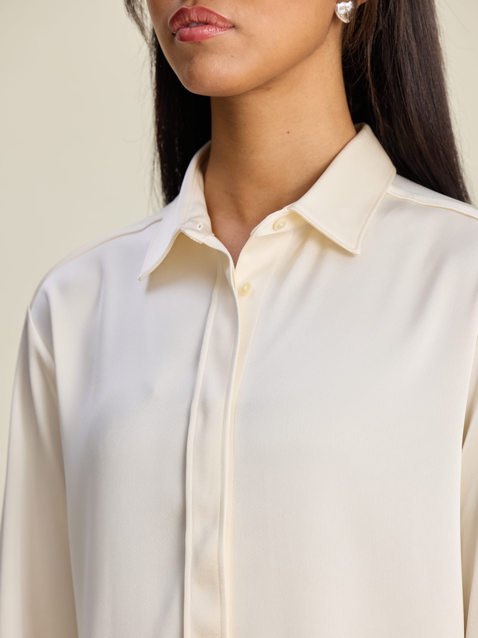 Satin Shirt Ivory