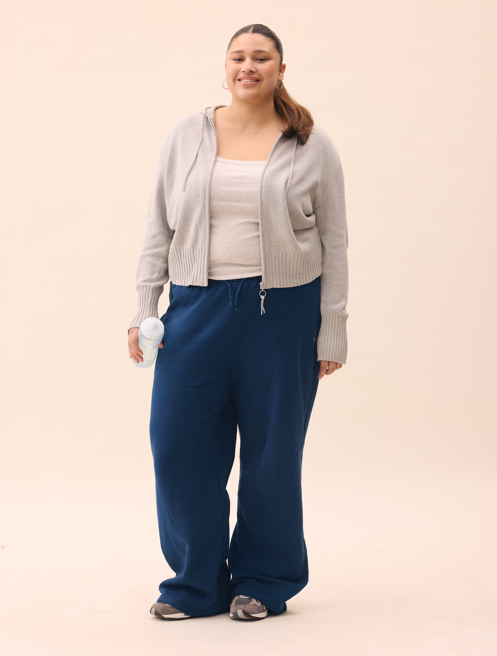 Wide Leg Sweatpants Retro Blue