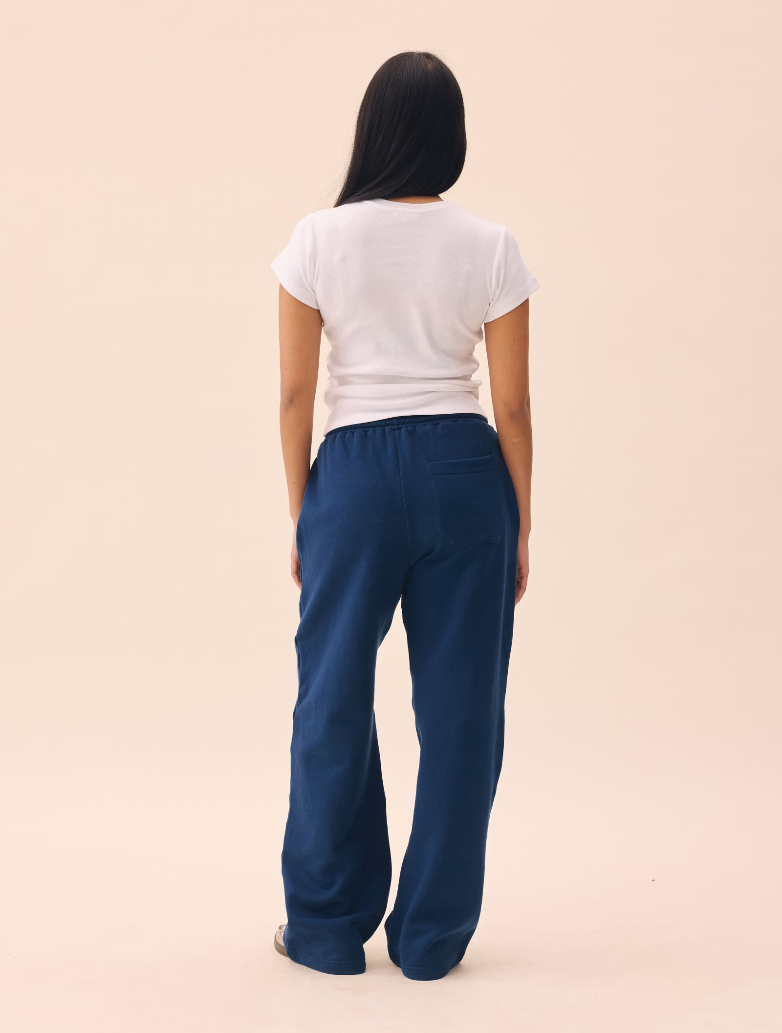 Wide Leg Sweatpants Retro Blue