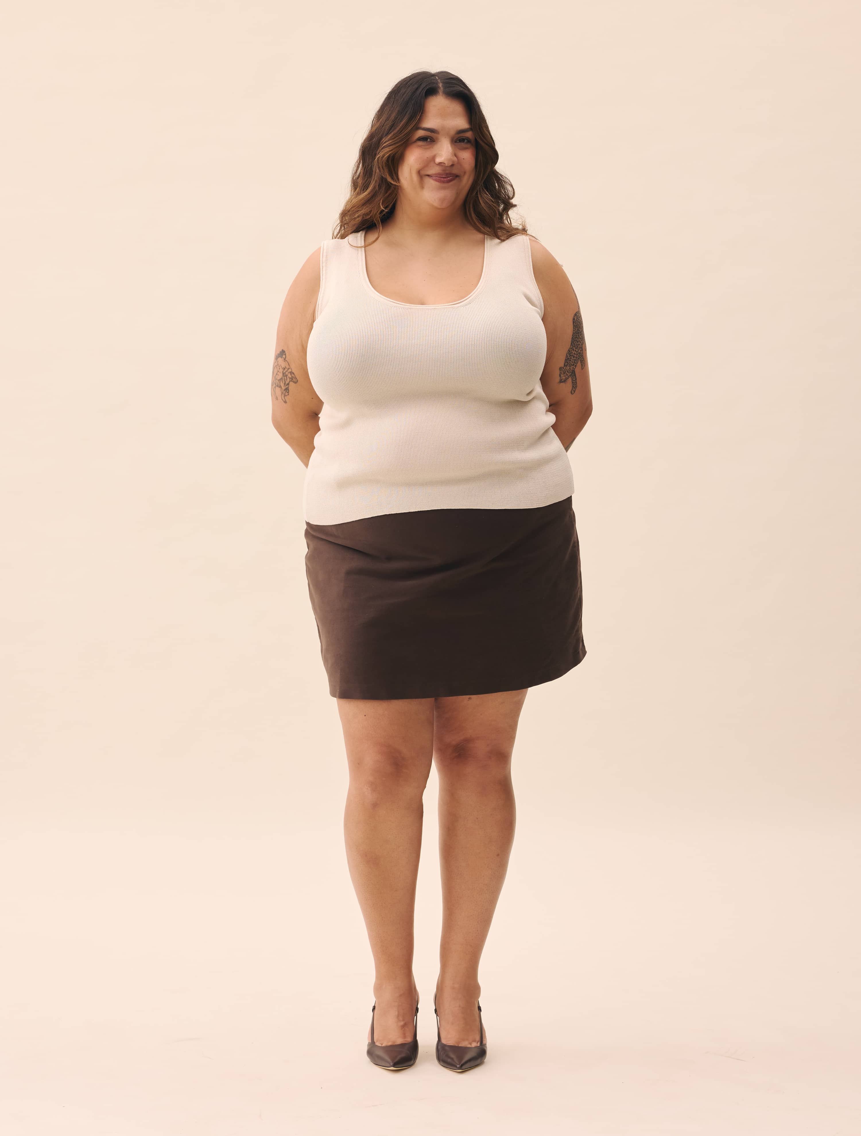 Knitted Tank Top Ivory - Ivory | Djerf Avenue