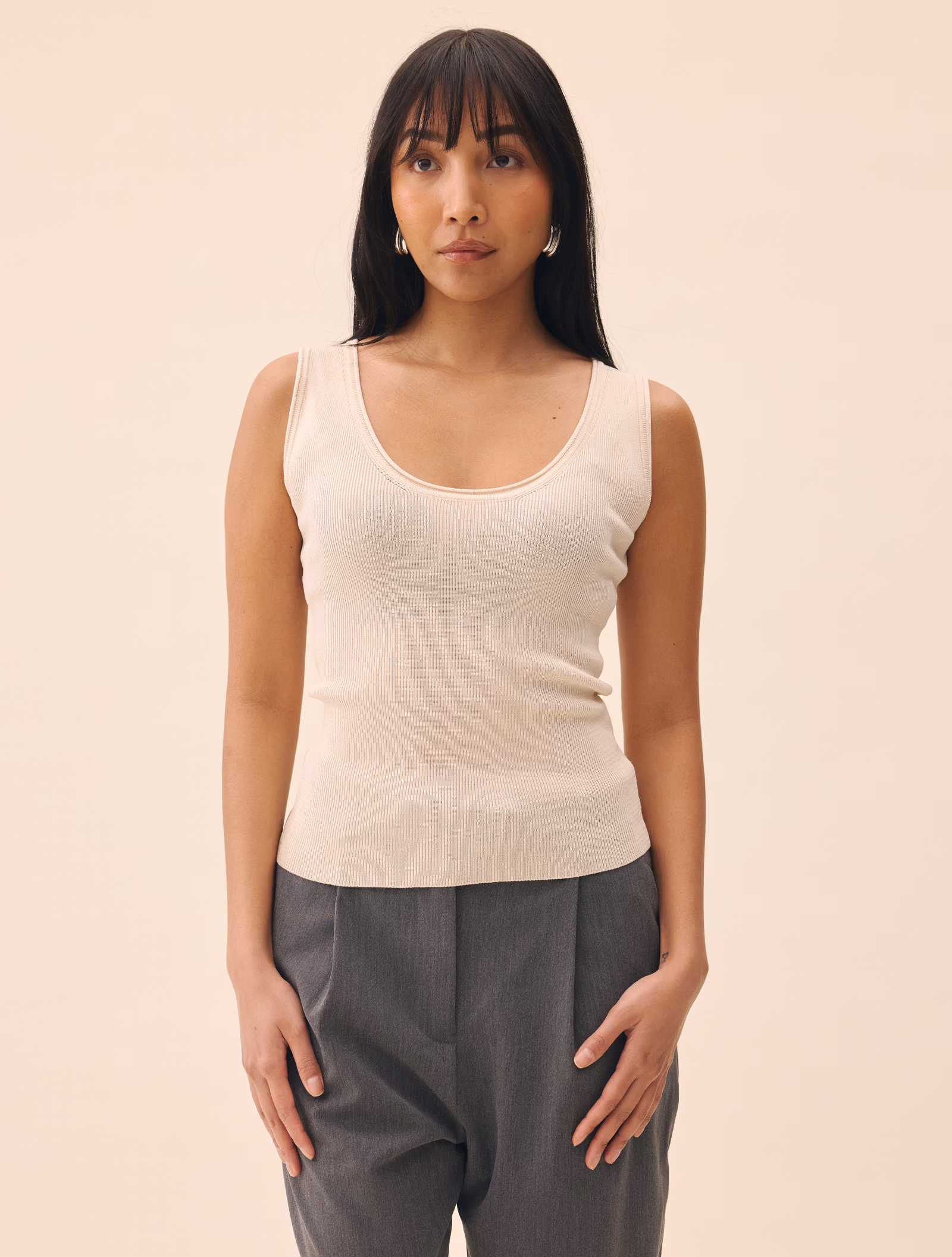 Knitted Tank Top Ivory