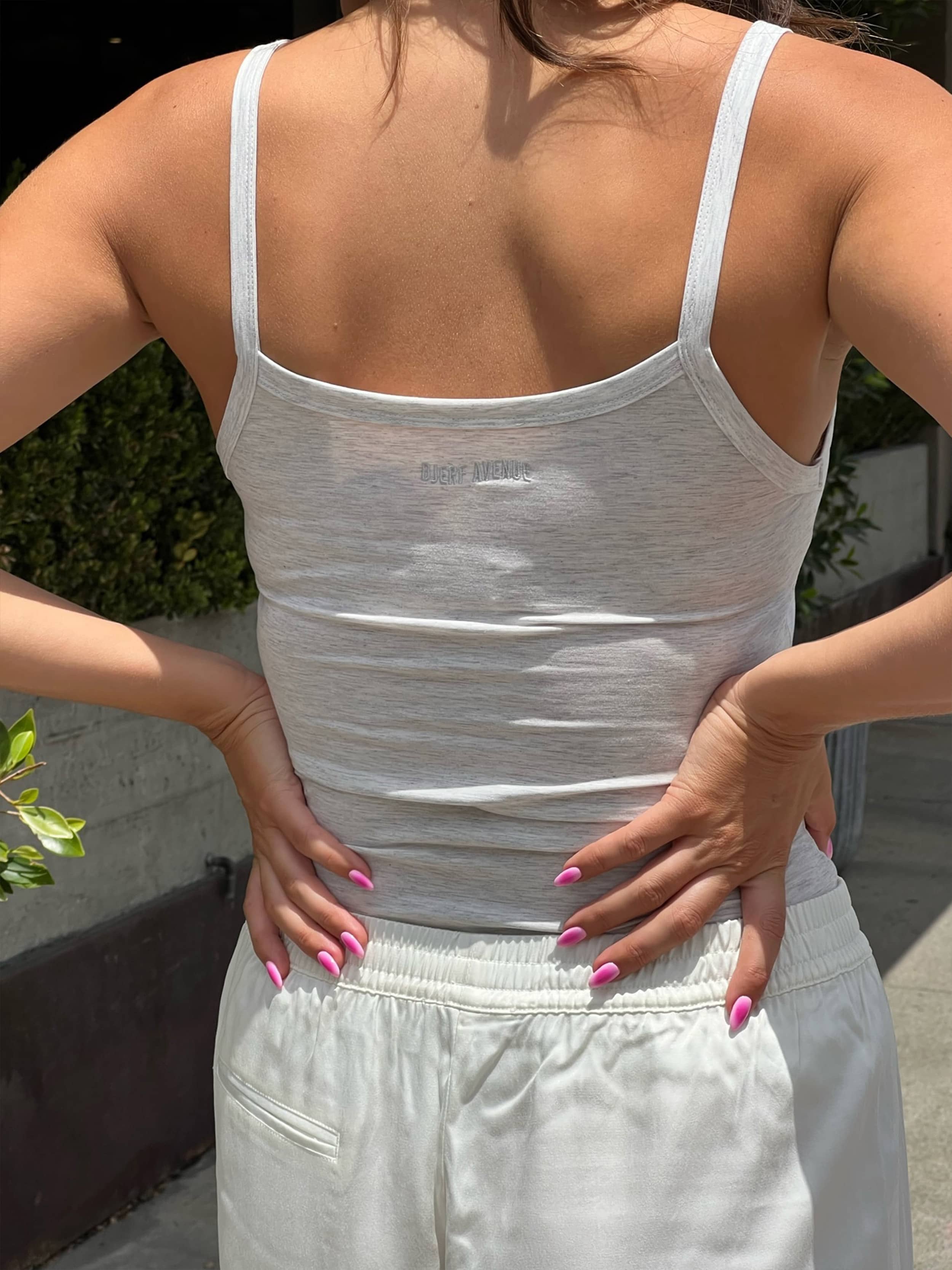 Daily Tank Top Grey Melange - Grey melange | Djerf Avenue