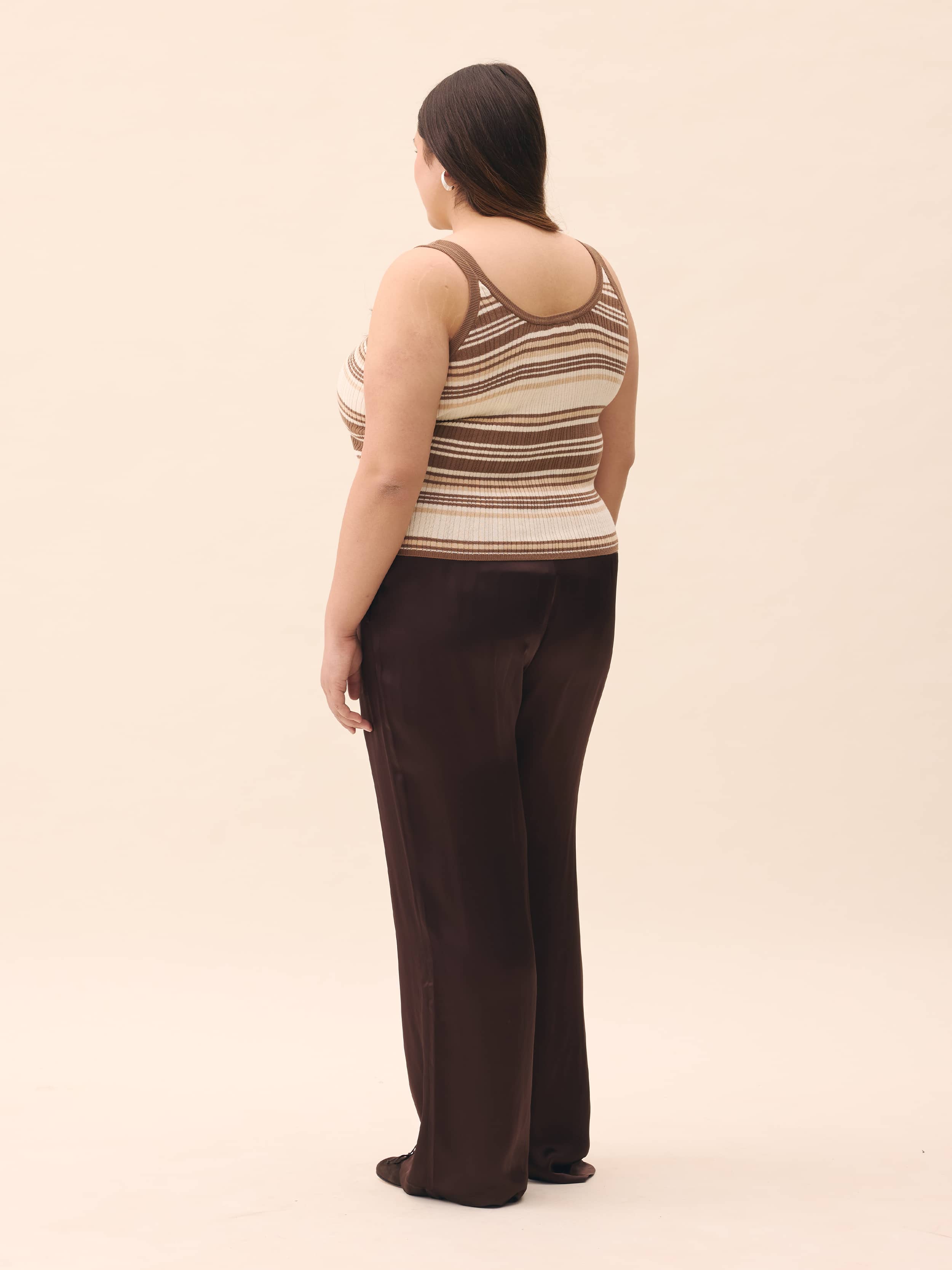 Satin Viscose Pants - Dark mocha | Djerf Avenue