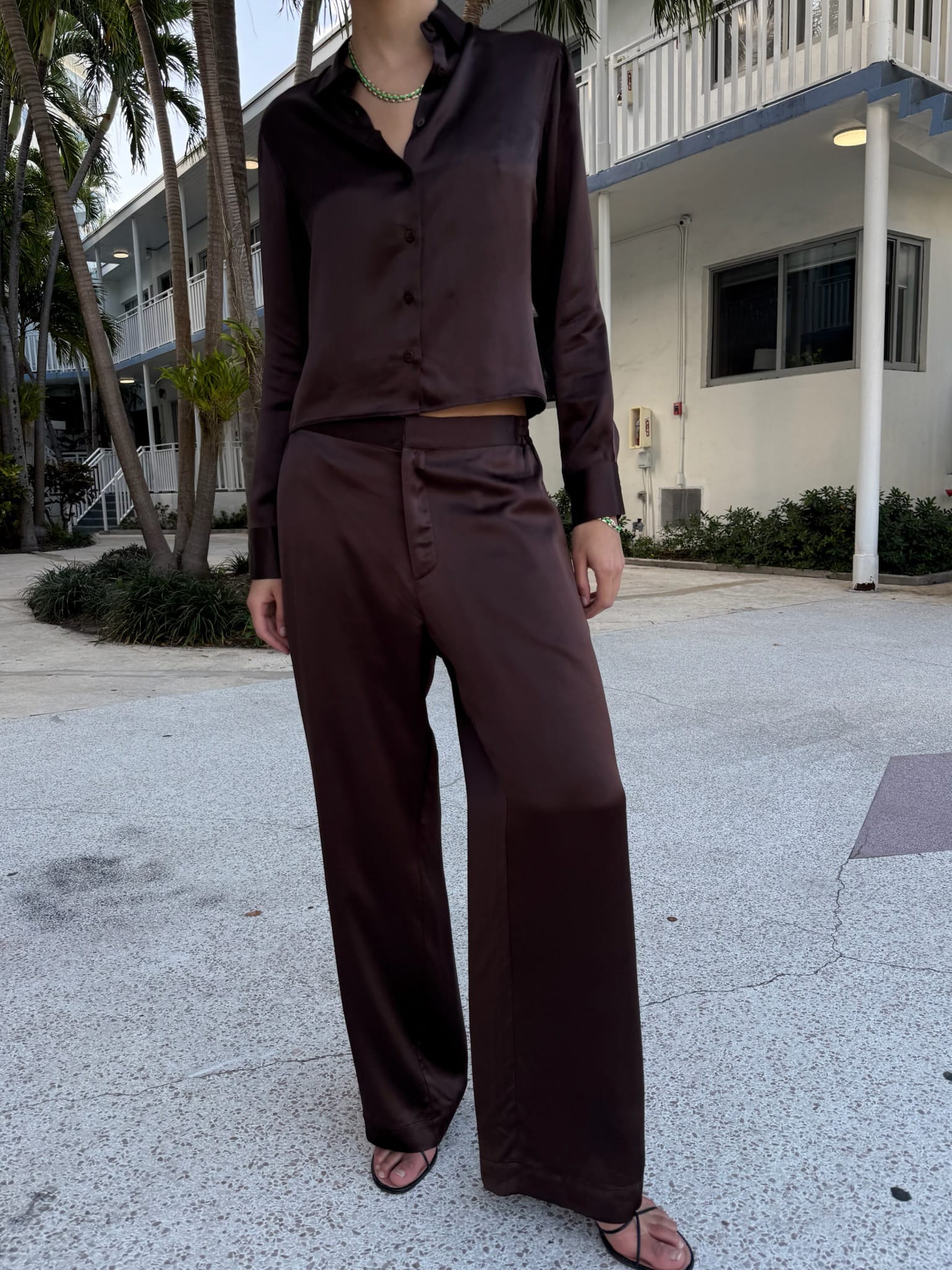 Satin Viscose Pants - Tall