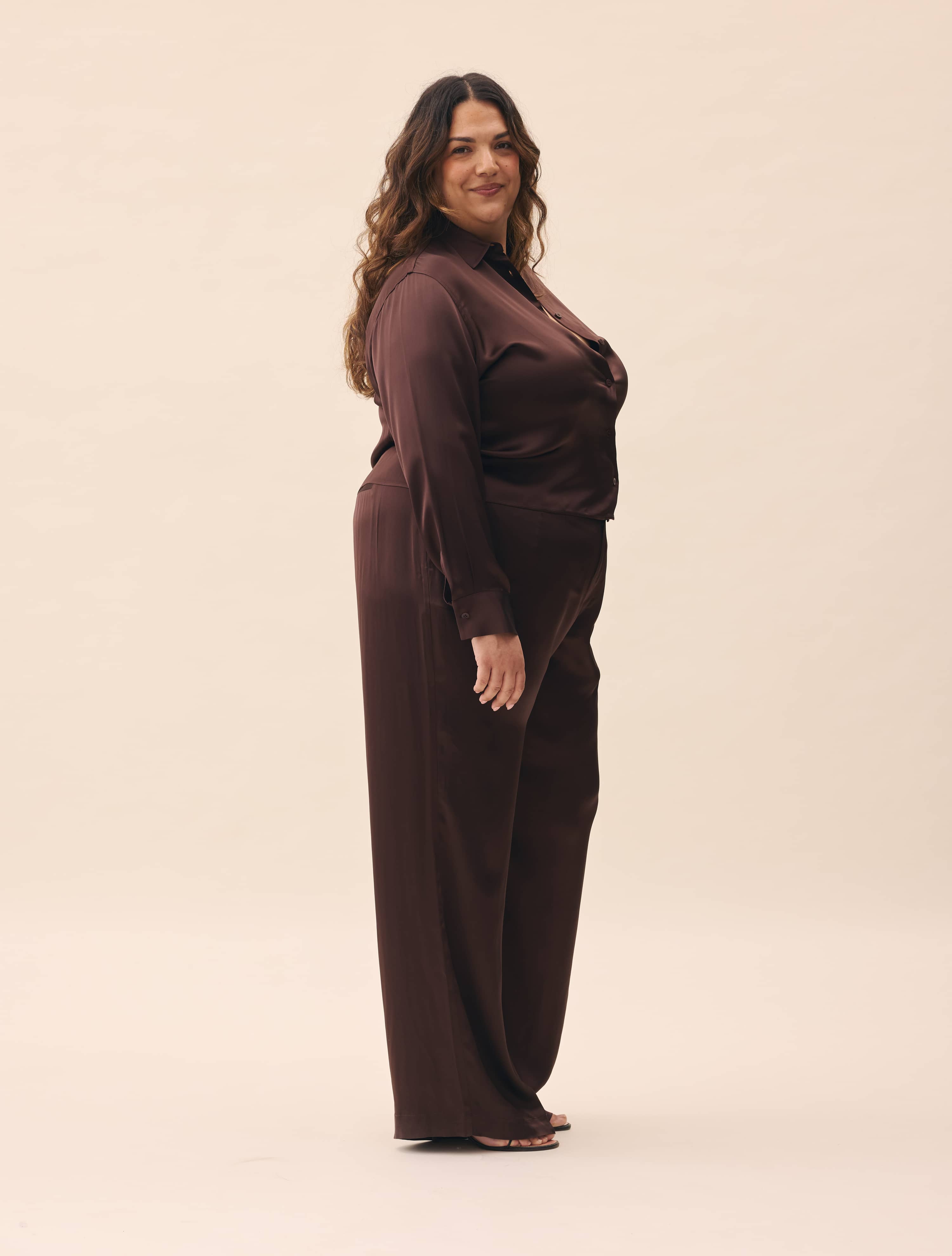Little Viscose Shirt Dark Mocha - Dark mocha | Djerf Avenue