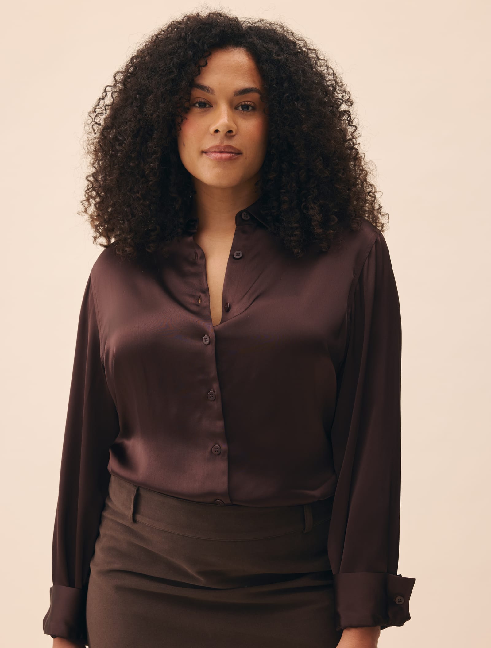Little Viscose Shirt Dark Mocha