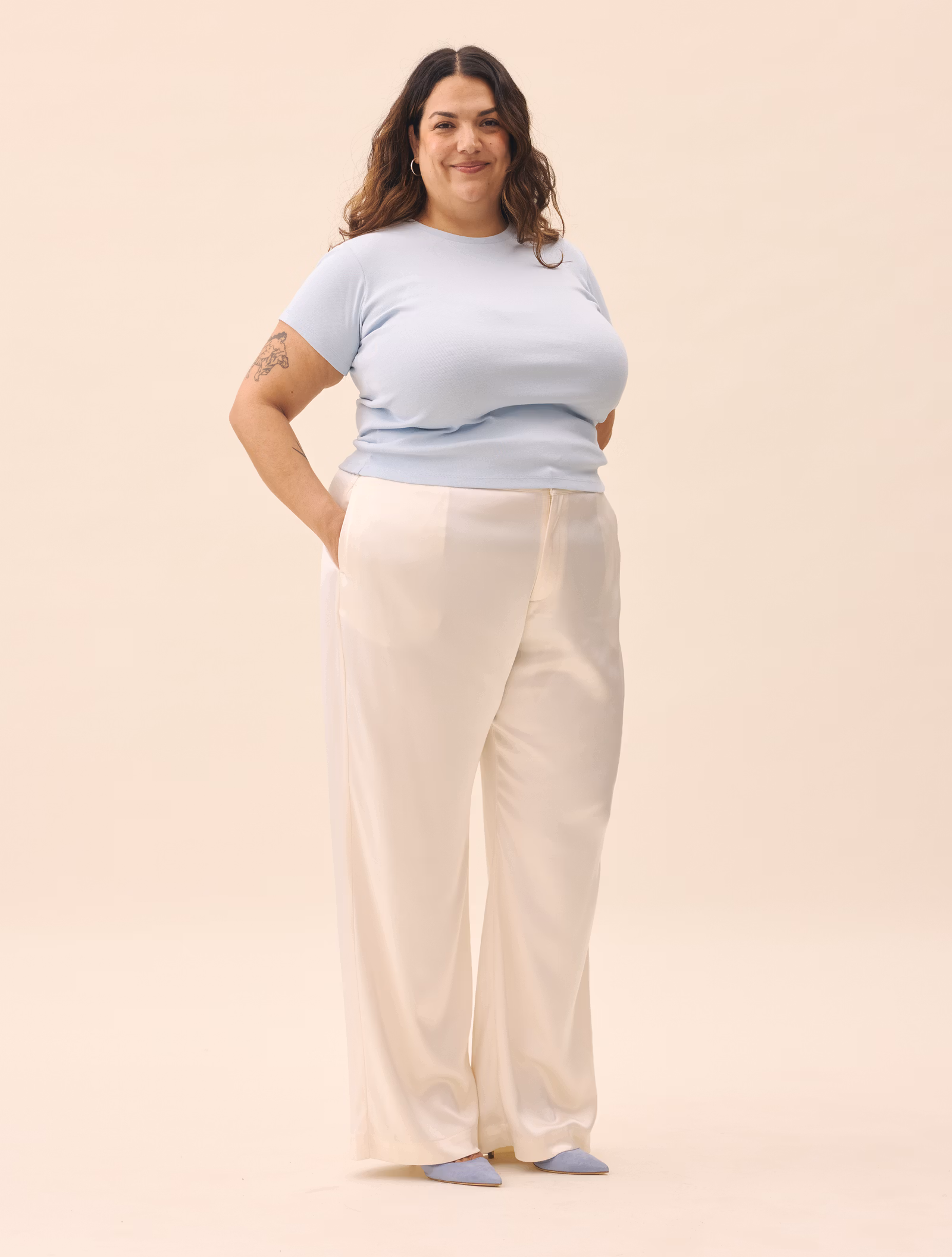 Satin Pants Ivory