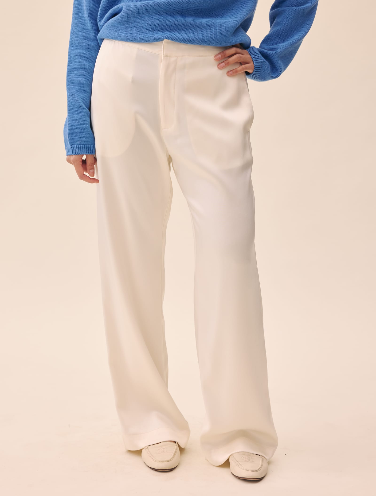Satin Pants Ivory