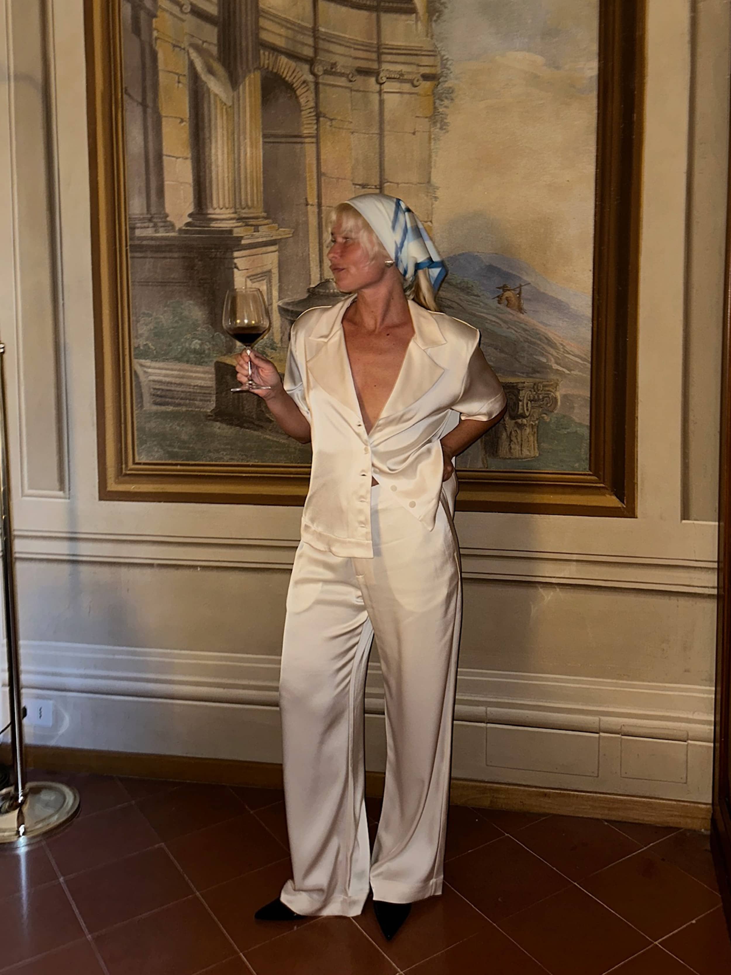 パンツ fery SATIN WATER PANTS/Beige fery SATIN WATER PANTS/Beige