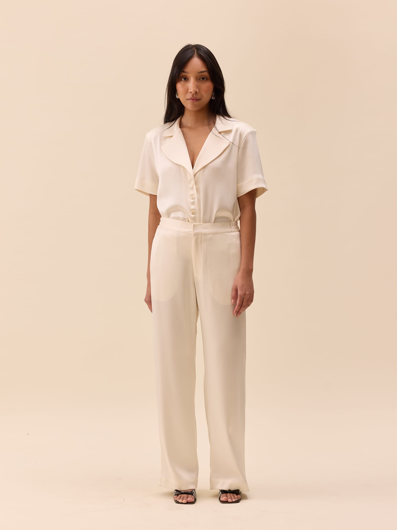 Satin Pants Ivory