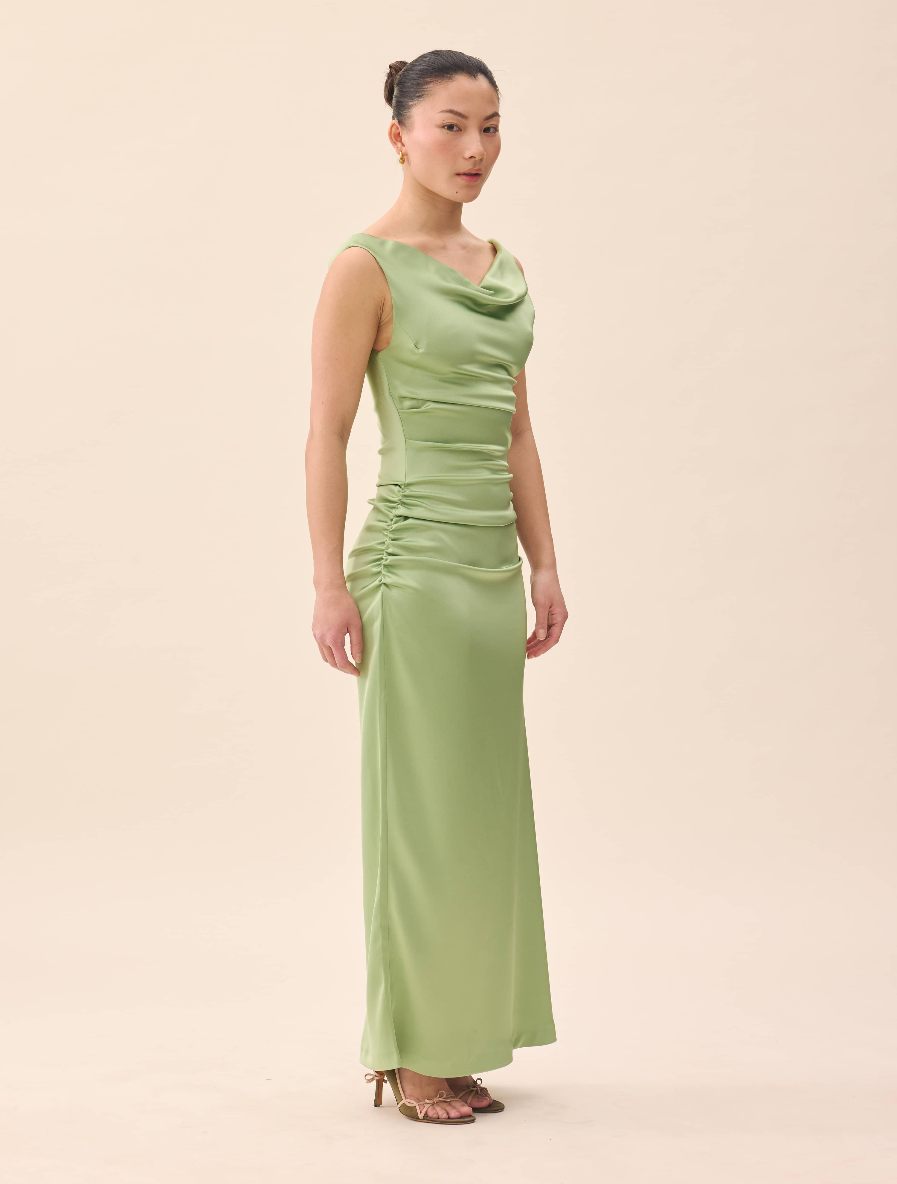 pistachio green color dress Pistachio Pakistani Wedding Dress in Lehenga Frock Style CUSTOM
