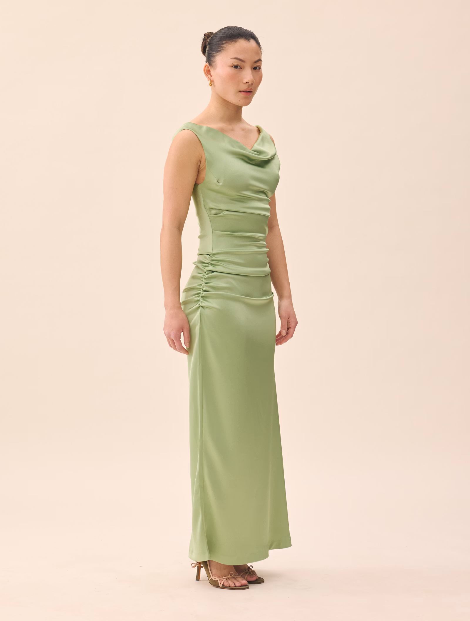 Occasion Satin Dress Pistachio