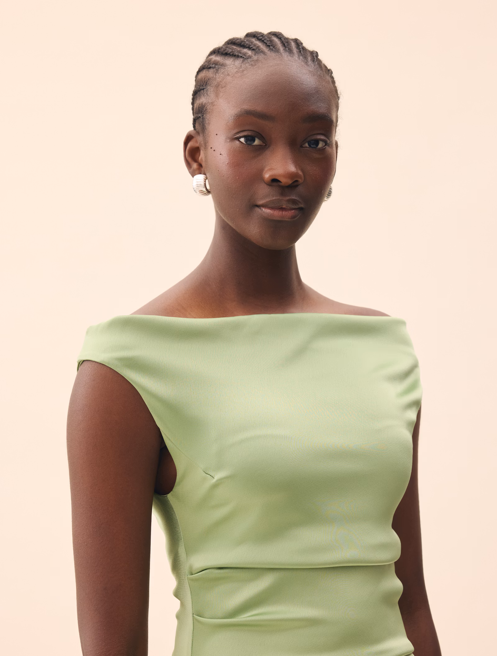Occasion Satin Dress Pistachio