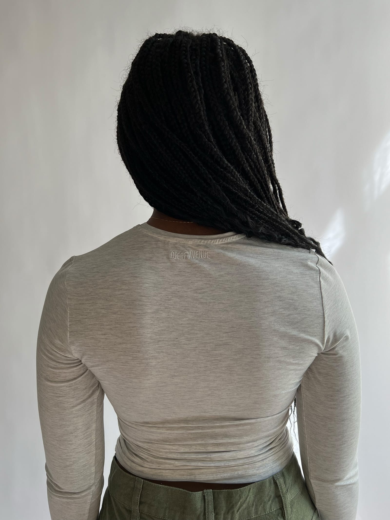 Daily Long Sleeve Top Grey Melange