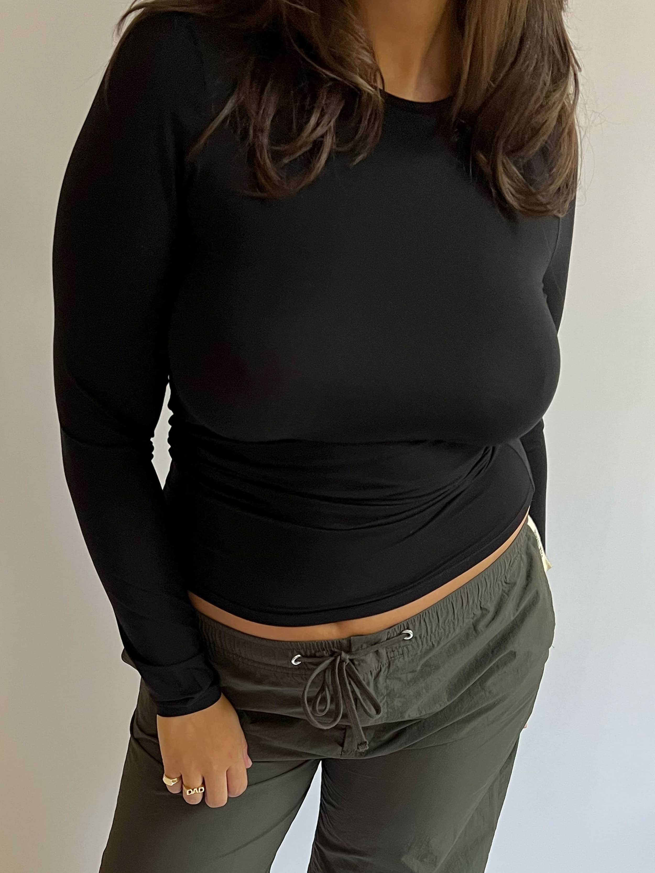 Daily Long Sleeve Top Black - Black | Djerf Avenue