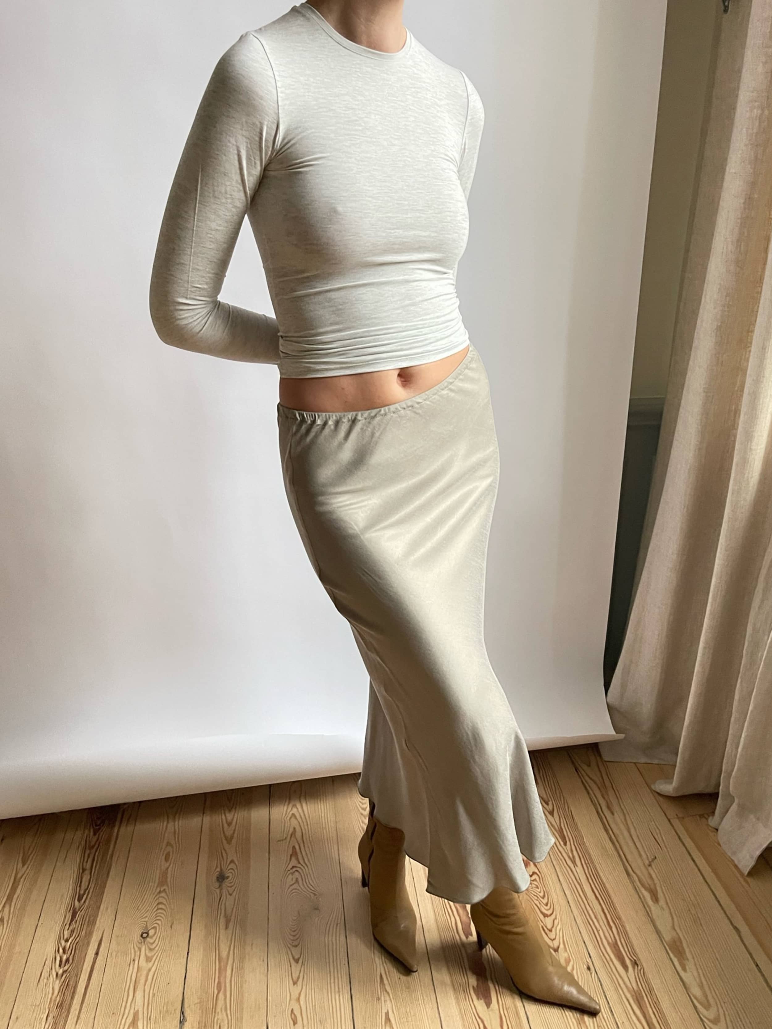 Daily Long Sleeve Top Grey Melange - Grey melange | Djerf Avenue