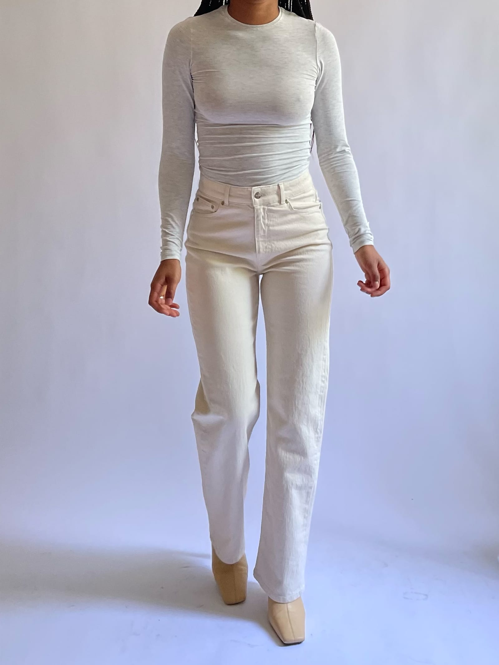 Daily Long Sleeve Top Grey Melange