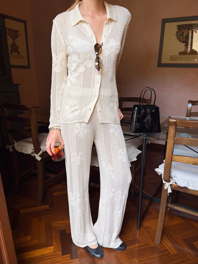 Flower Pants Ivory