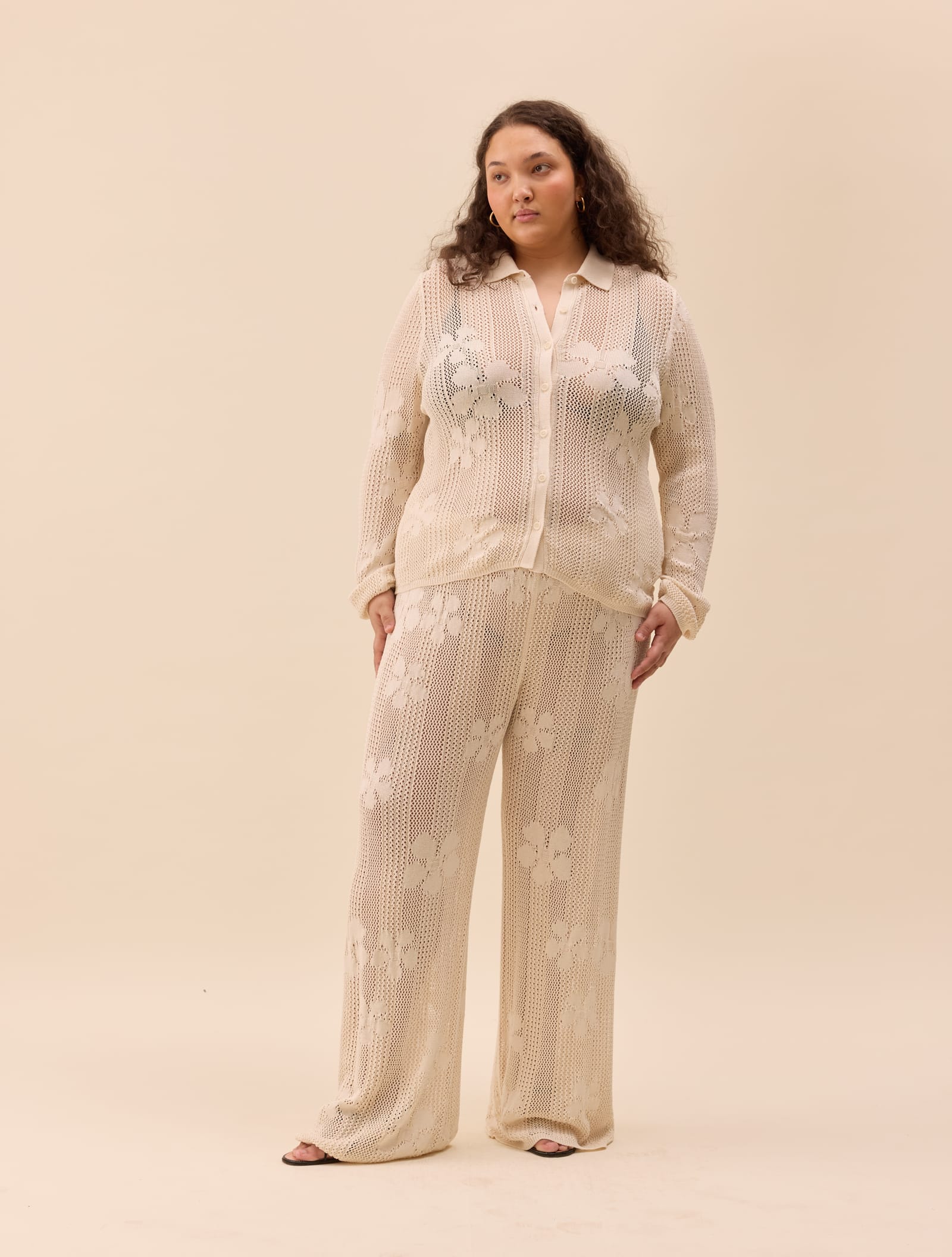 Flower Pants Ivory